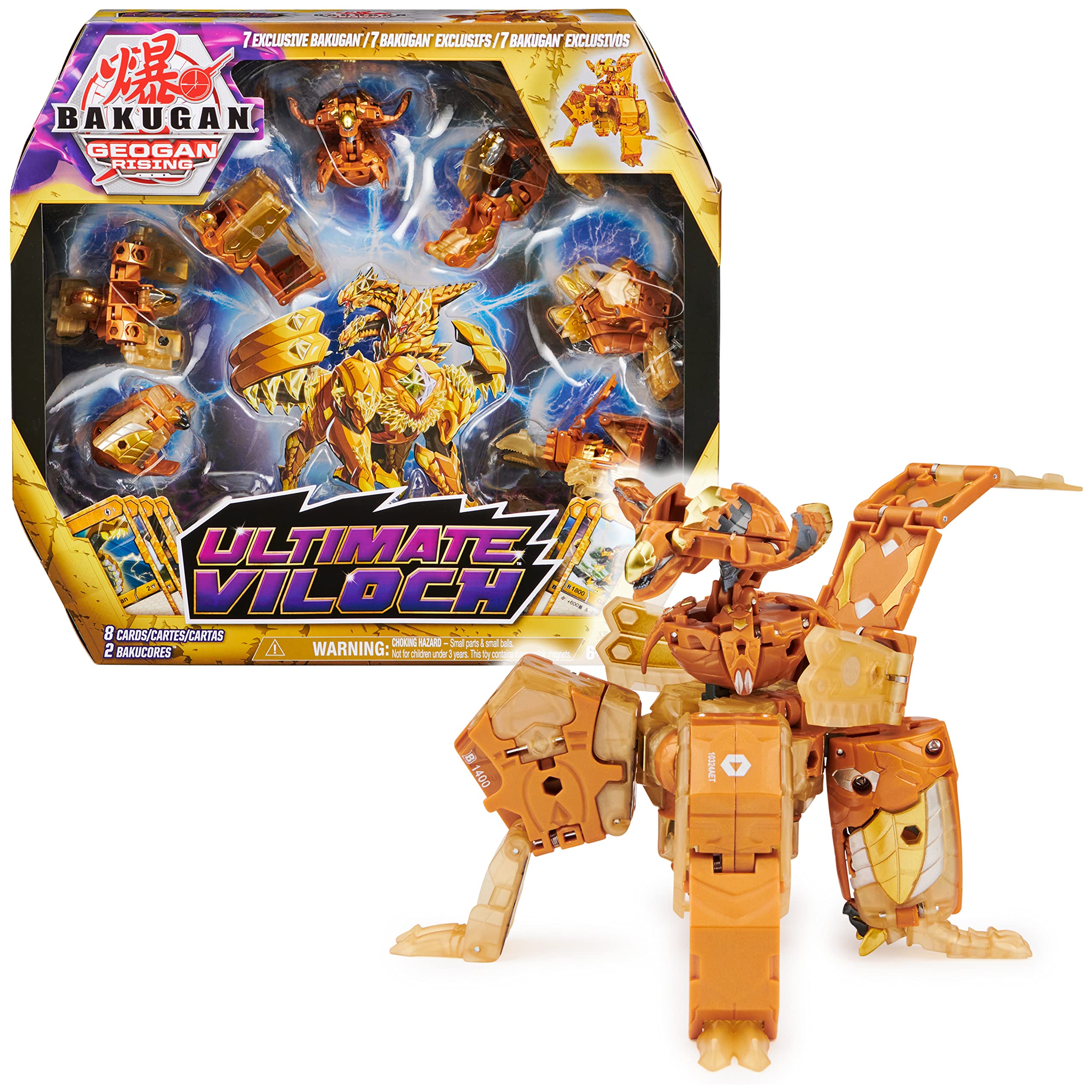 BAKUGAN Evolutions Aurelus Pharol – 5,1 Cm Core Sammelfigur Mit Karten, Gold-Edition