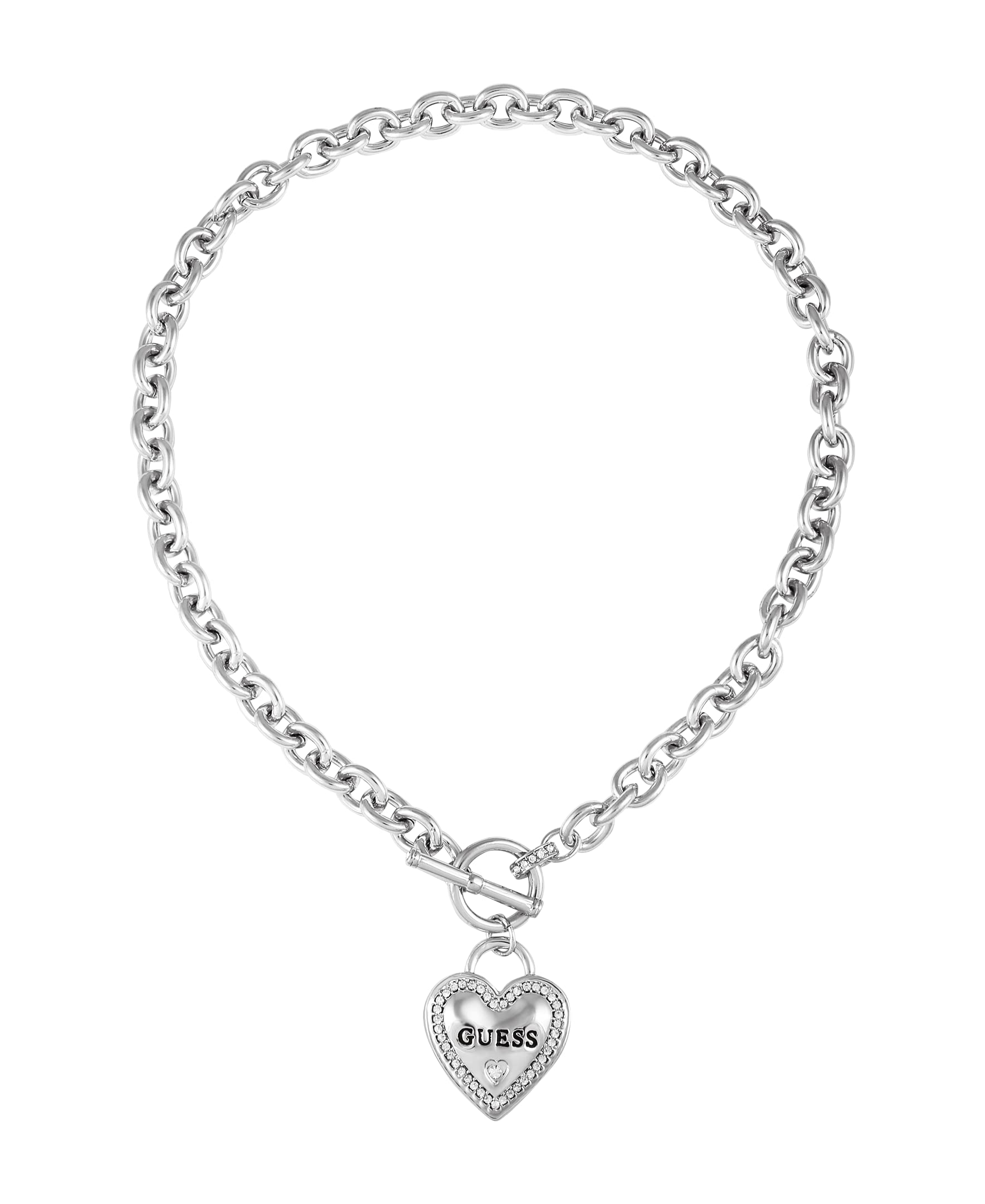 GUESS Logo Lock Toggle Close Charm Bracelet, One Size, Non-Precious