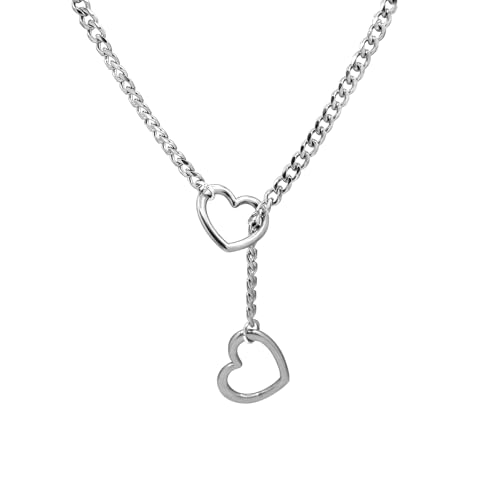 HTH - Brandclub - Heart Slip Chain Necklace Gothic Punk