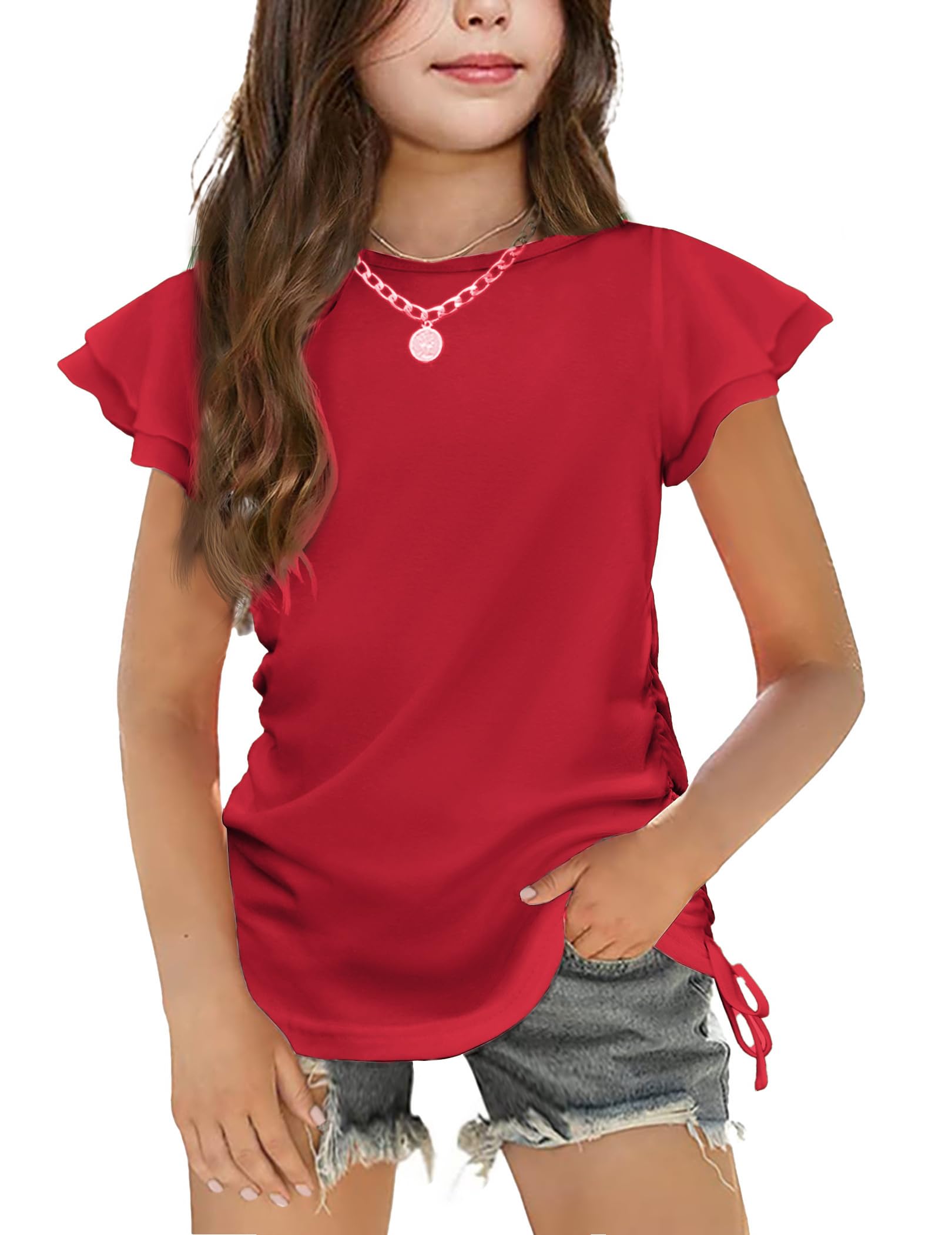 Floerns Women's 3-Piece Ribbed Knit Set - Scoop Neck Long Sleeve Top & Skirt, Casual Loungewear