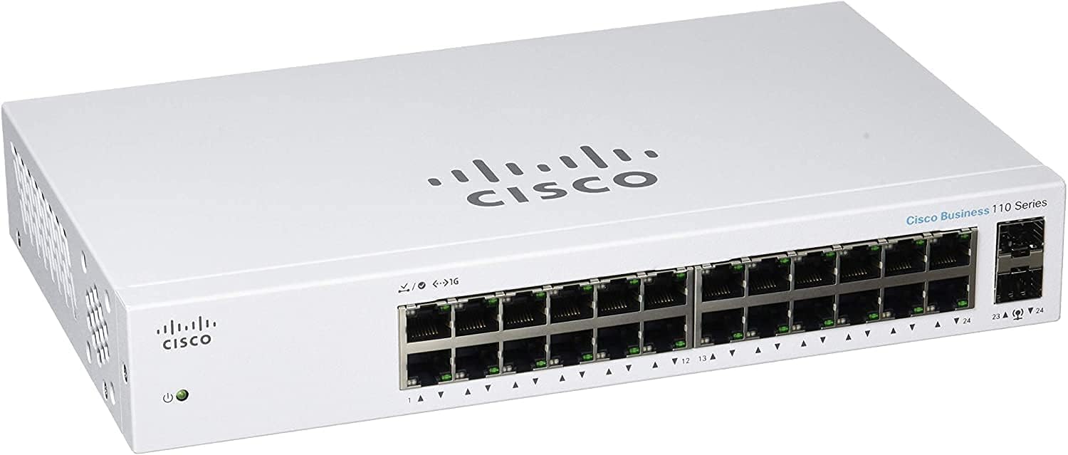Cisco SF200-24P Switch SLM224PT-NA 0 PoE Ports Smart - 24-Port 10