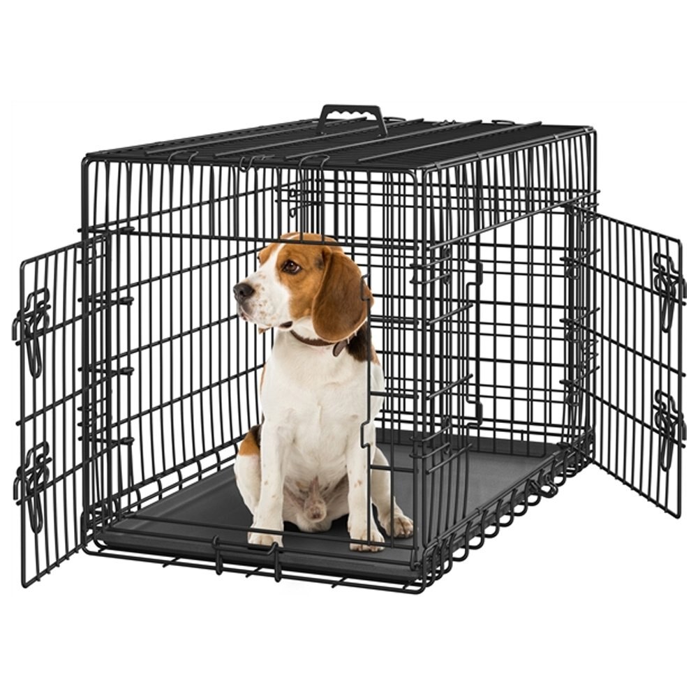 Dog Crate With Divider Yaheetech 42 Inch Double Door Dog Crate W