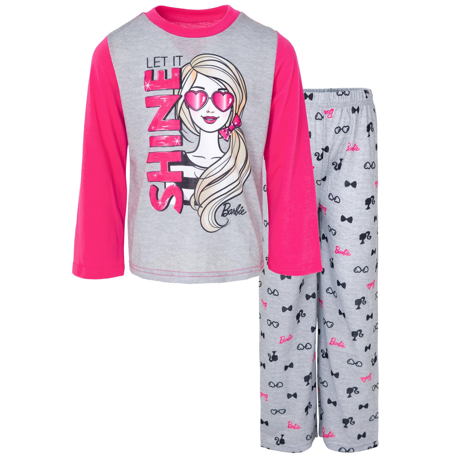 Barbie Classic Logo Sweater & Shorts Pajama Set For Women - Soft Polyester Sleepwear