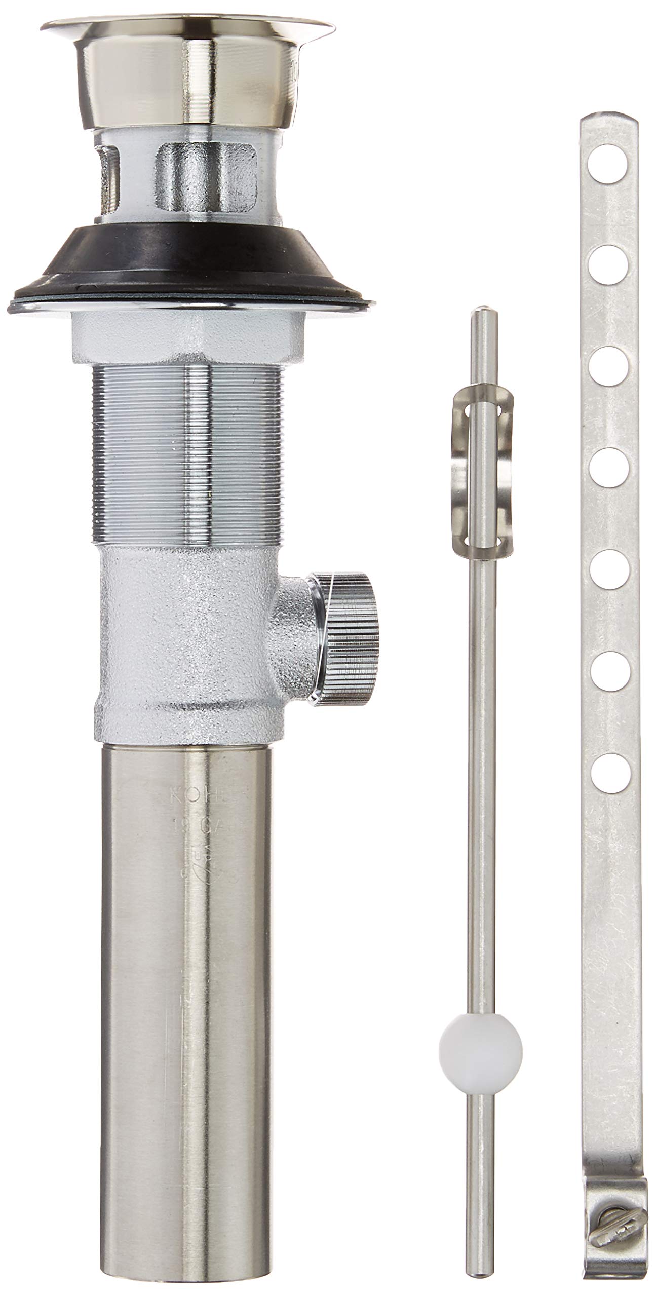 Kohler K-T37392-CP PureFlo Cable Bath Drain Trim - Polished Chrome, Contemporary Rotary Turn Handle