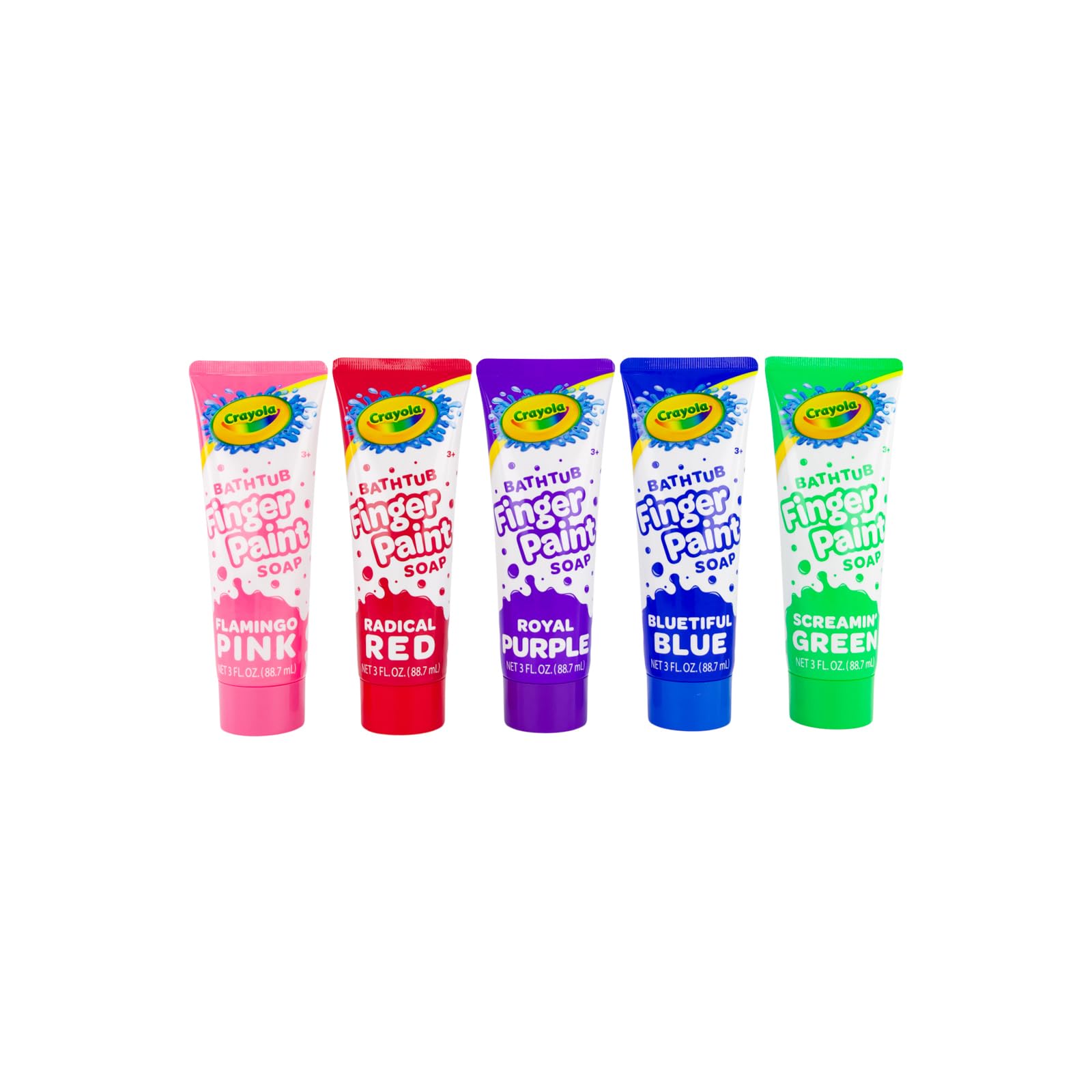 Crayola - Brandclub - Crayola Bathtub Fingerpaint 4 Color Variety Pack, 3  Ounce Tubes (Radical Red, Flamingo Pink, Bluetiful Blue and Royal Purple), image size:1600x1600