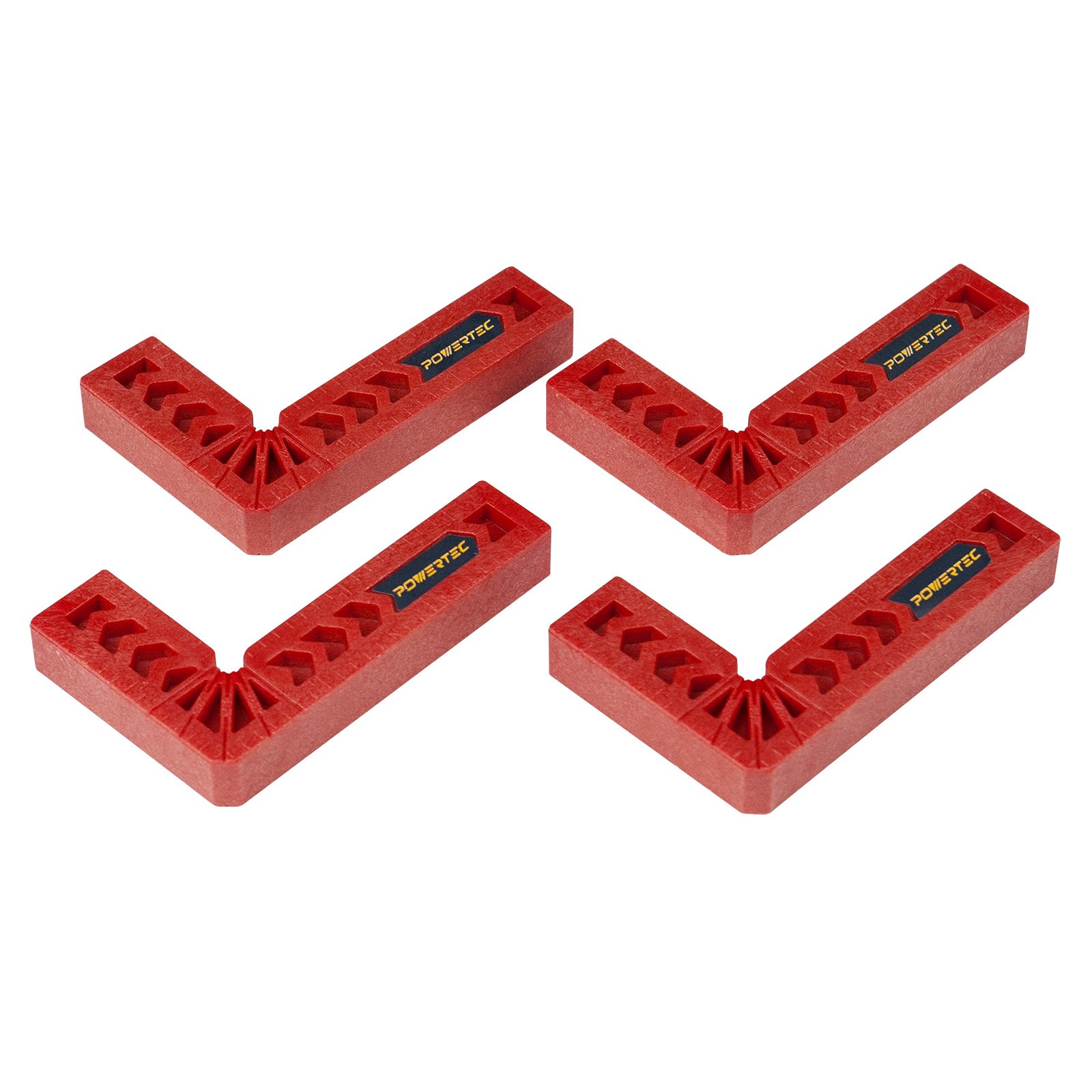 thumbnail image 2 of POWERTEC 90-Degree Positioning Squares — Set Of 8 For Woodworking, Cabinets, Frames & Boxes 2 of 6