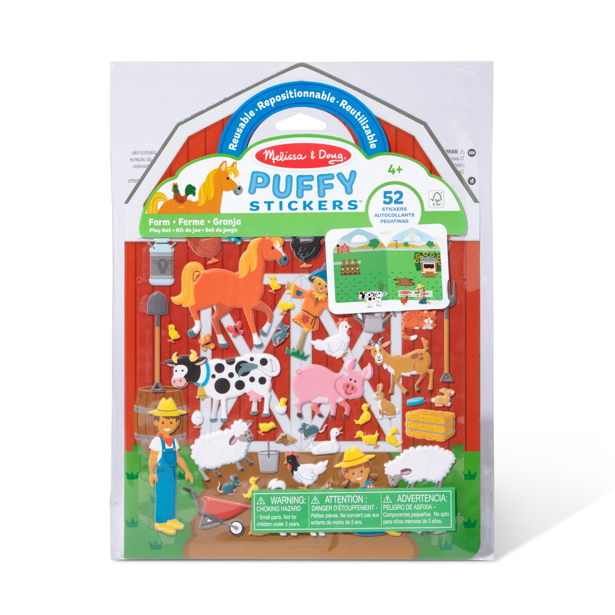 Cahier D'activités Cherche Et Trouve Melissa & Doug - 400+ Autocollants Animaux, 3-7 Ans
