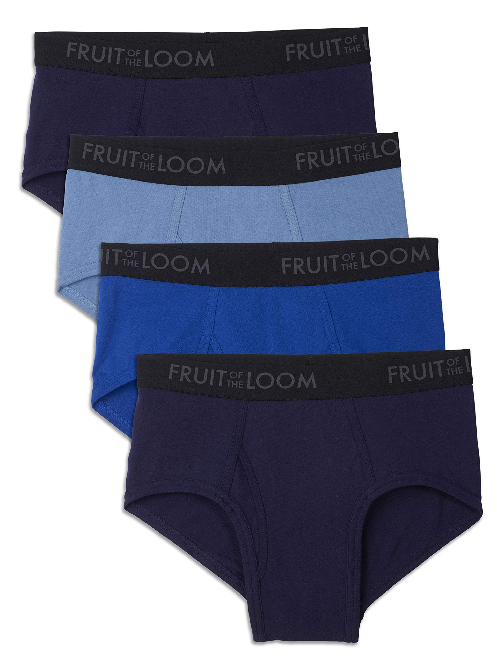 Lot De 6 Slips Homme Fruit Of The Loom - Anti-humidité, Sans étiquette, Coupe Mi-haute - Couleurs Assorties - 12