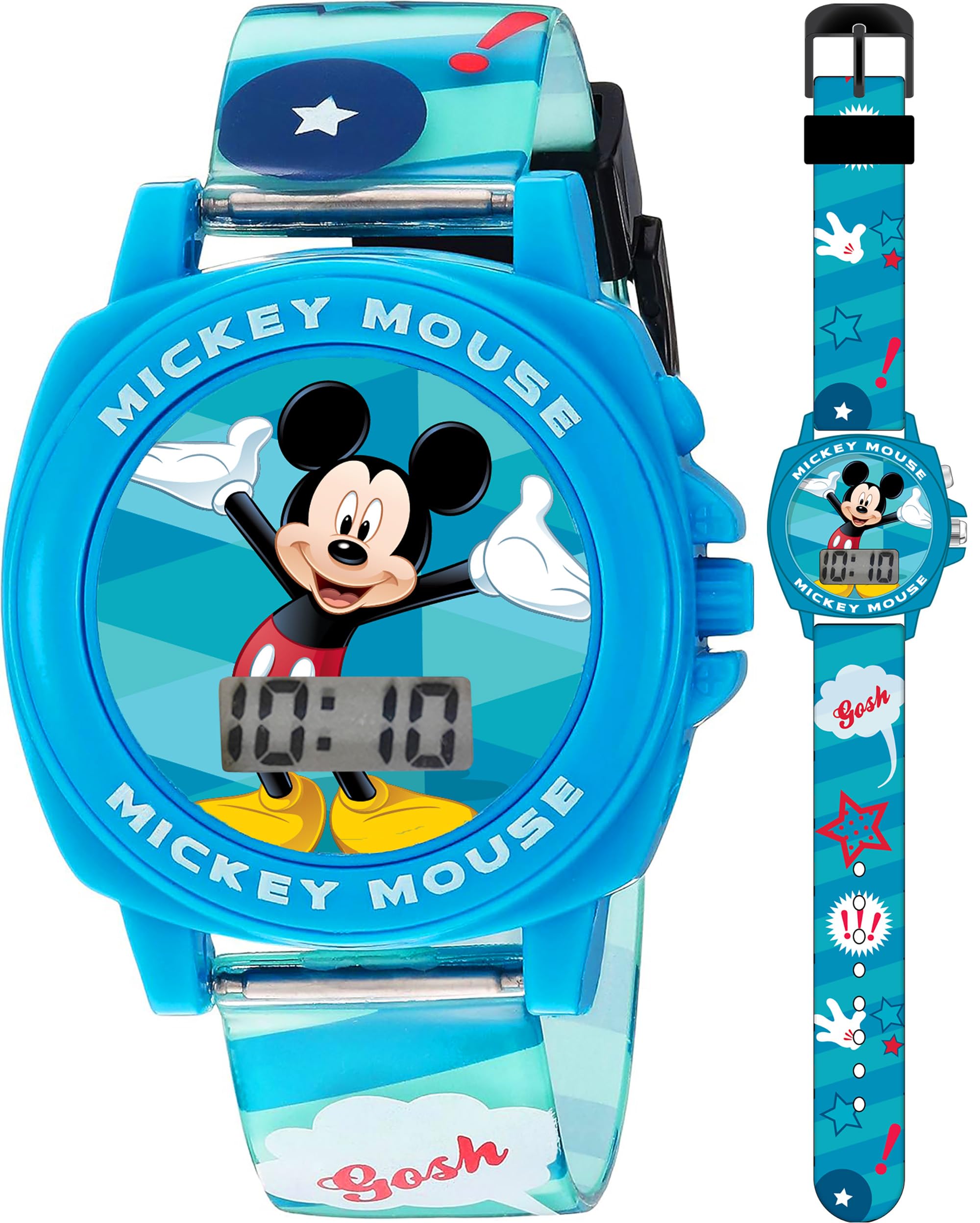 2333 - Baby Blue Disney Mickey Face Watch Kids Disney Mickey Mouse Watch with Blue Silicon Band - MK1266 main image 2