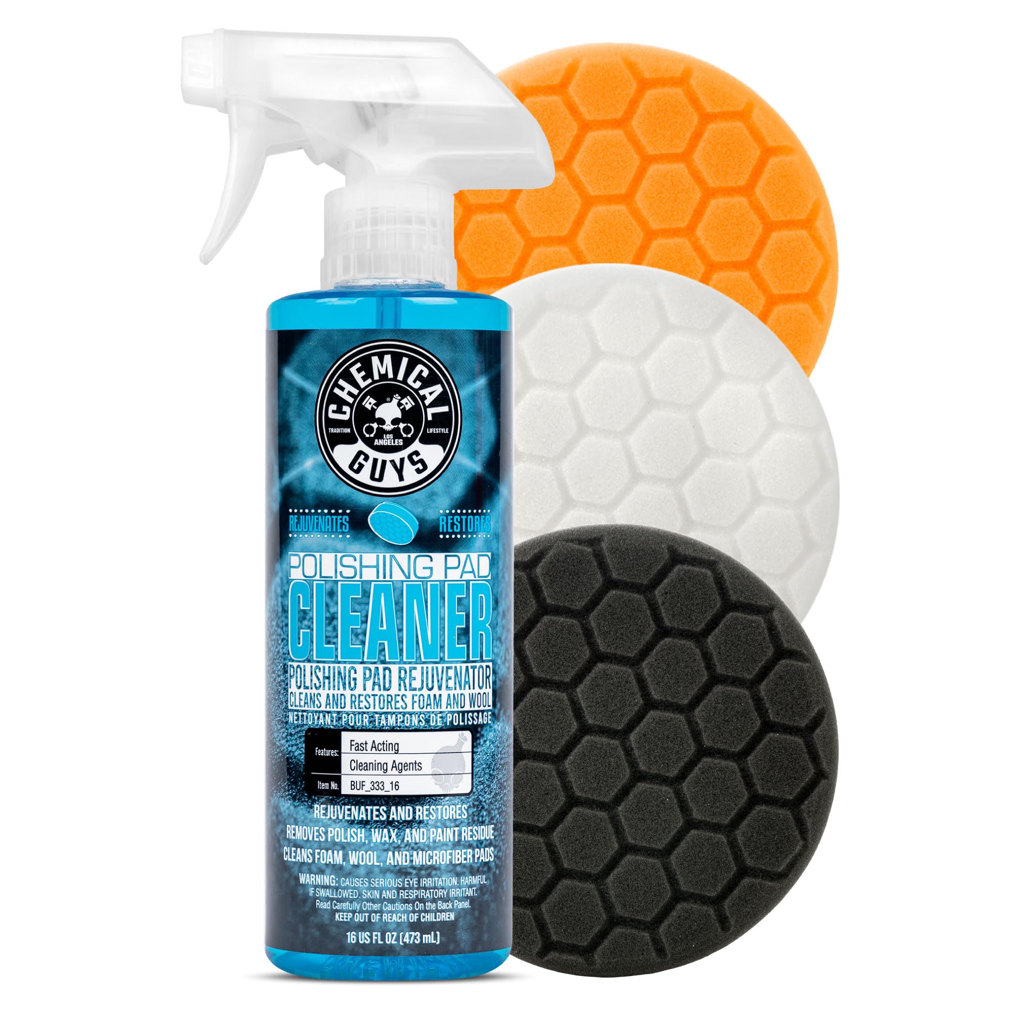 thumbnail interactive-video image 1 of Chemical Guys HEX Logic Black Soft Foam Finishing Pad 5 Inch – For Machine Polisher (BUFX_106_HEX5) 1 of 4