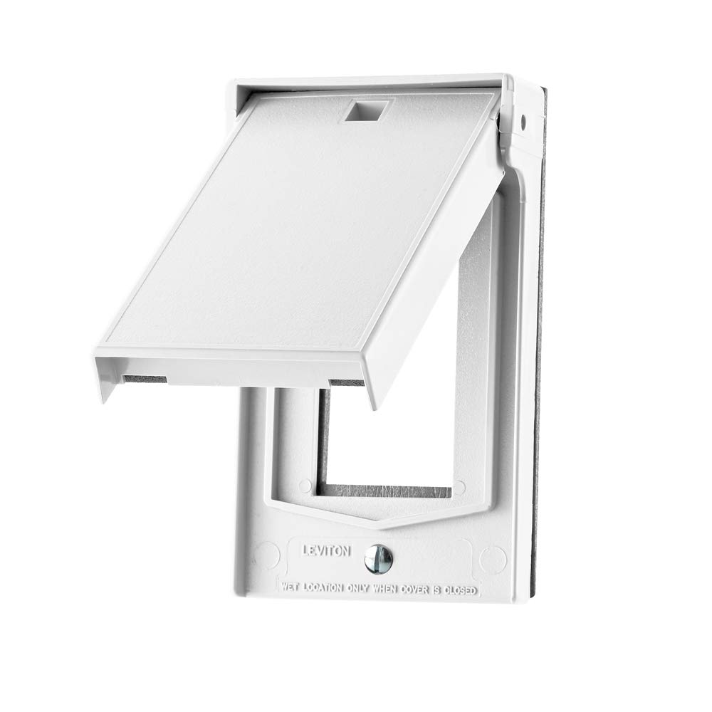 Leviton 160-7770 Weather Resistant Cover Plate - Single Gang, 50A Receptacle