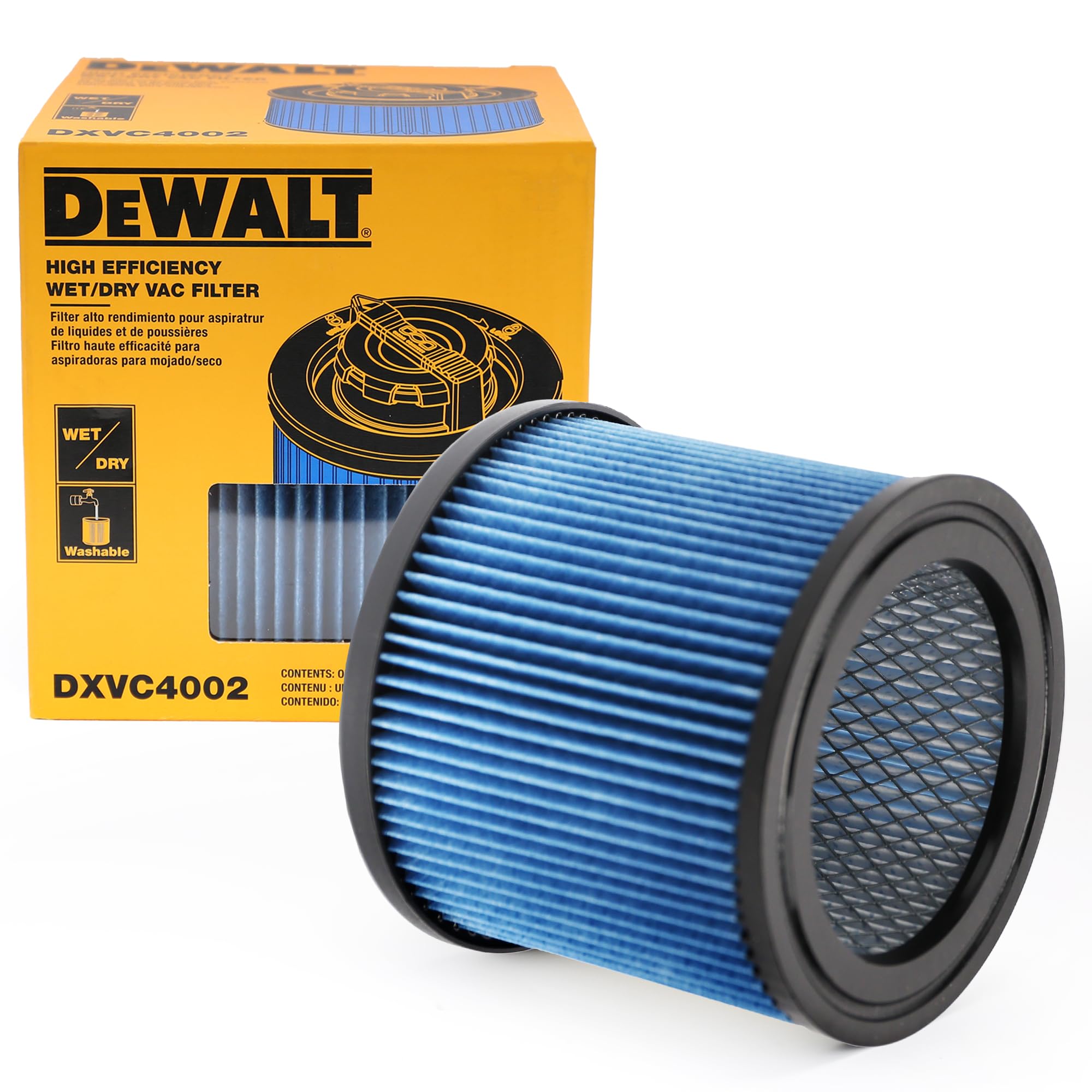 DEWALT HEPA Ersatzfilter DXVC6914 – Für Nass-/Trockensauger, Waschbar, Hochleistungsfähig