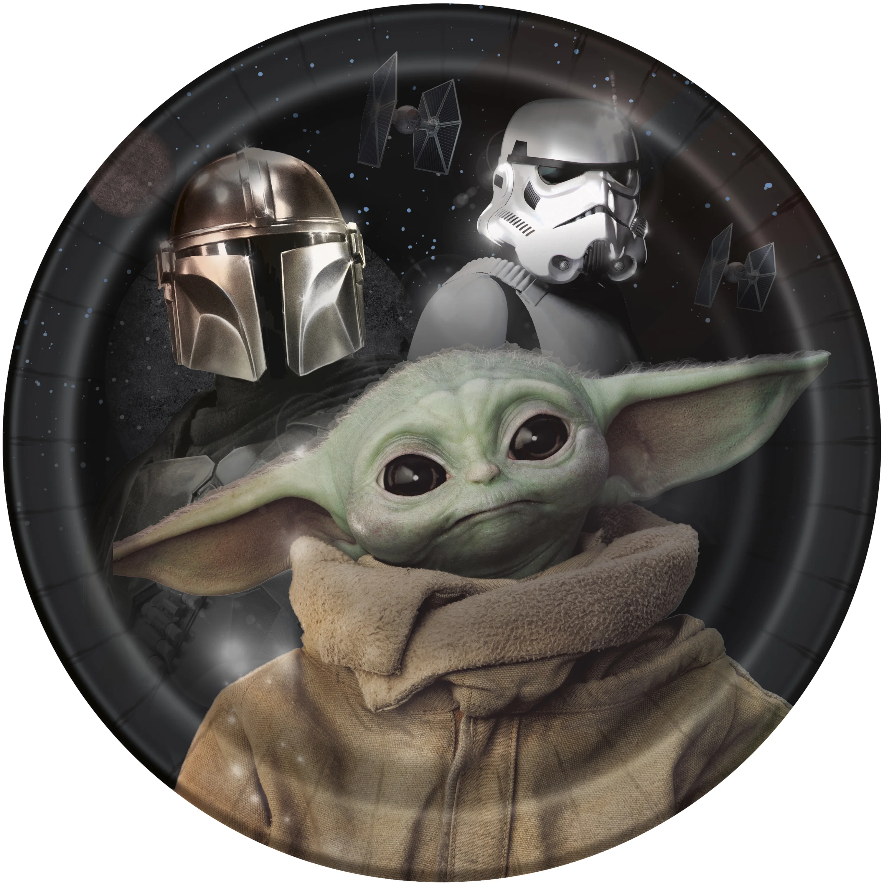 Star Wars Classic Paper Plates - 8 Pack Black Square Dessert Plates (7x7 Inch) - View #6