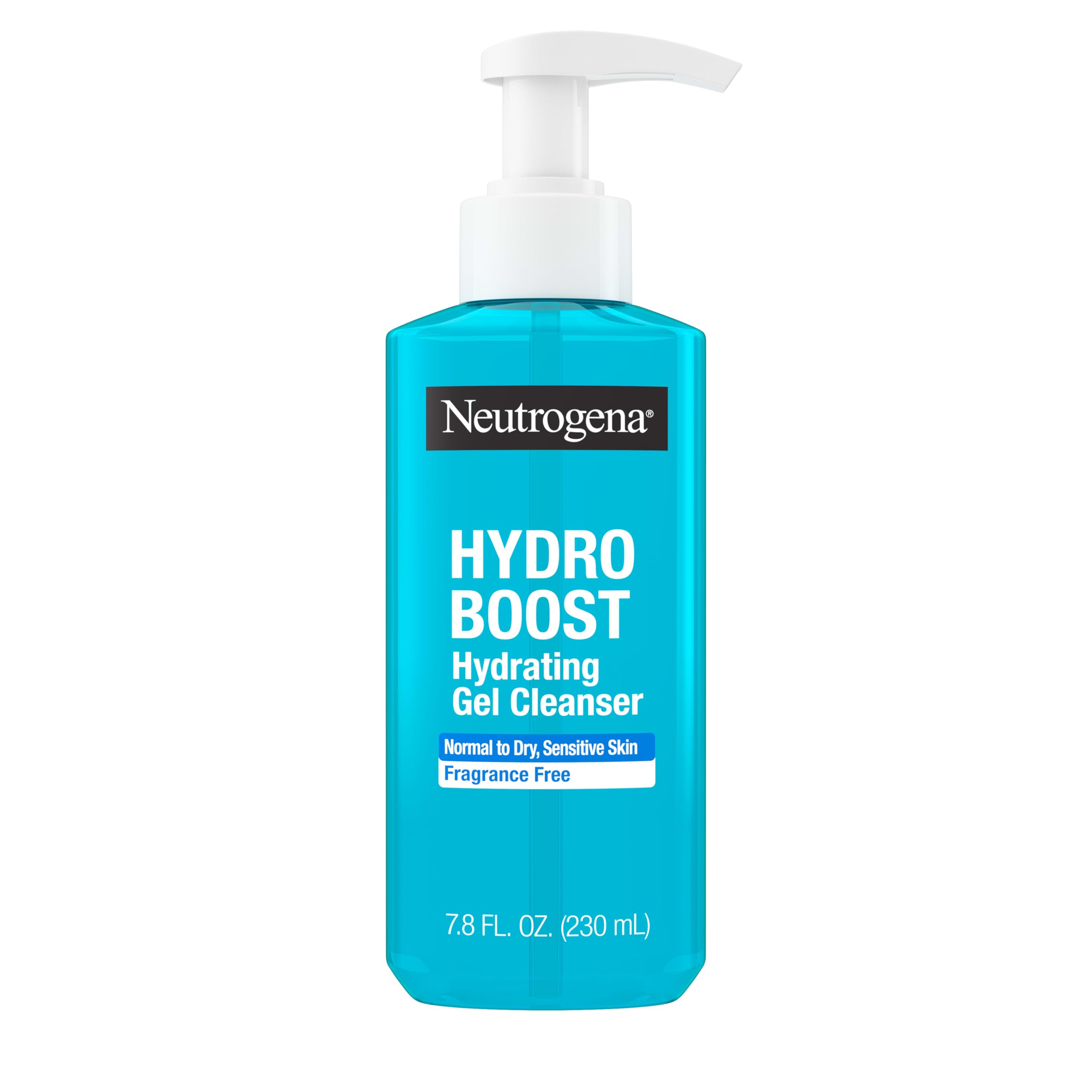 Neutrogena Hydro Boost Hydrating Gel Cleanser Fragrance Free Pump 7.8 fl oz product package
