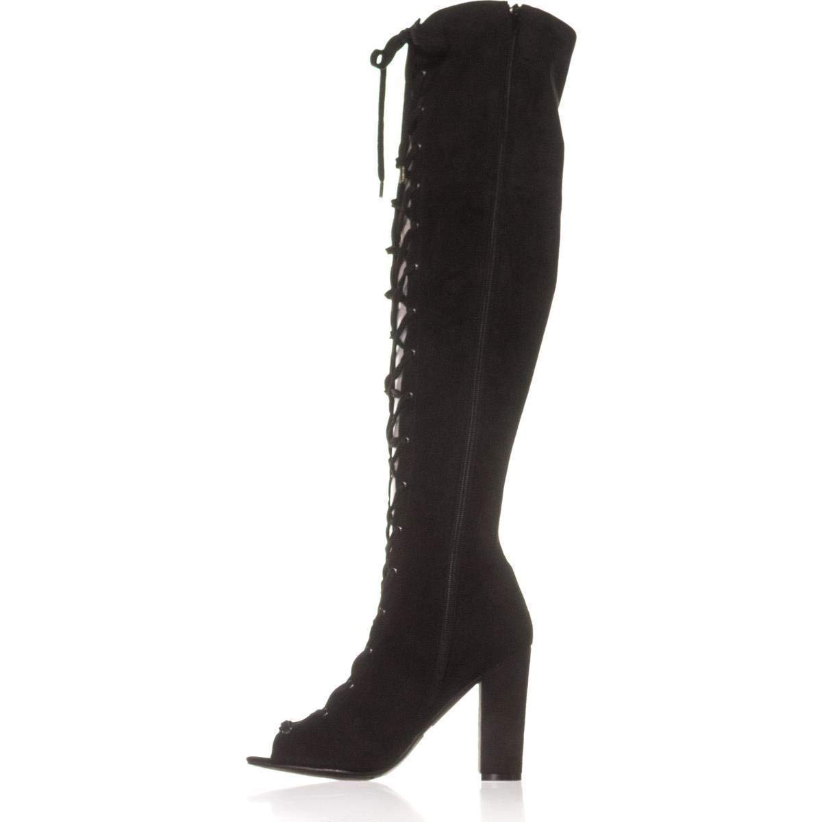 GUESS Women's Abetter Over-the-Knee Boots - Pointed Toe Block Heel Boots For Fall - View #13
