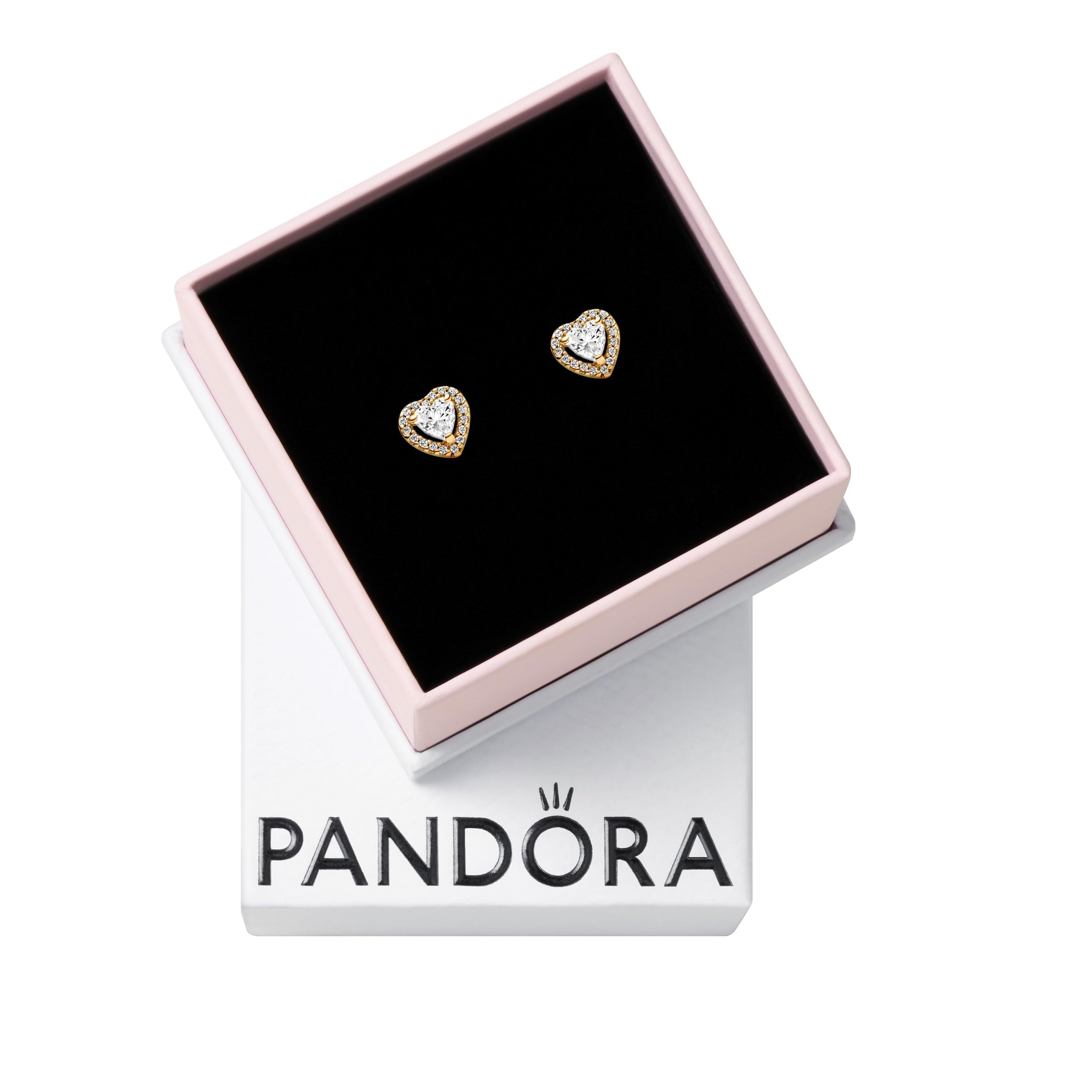 みみ❀　0820 Pandora - Brandclub - Pandora Moments Heart Charm Hoop Earrings