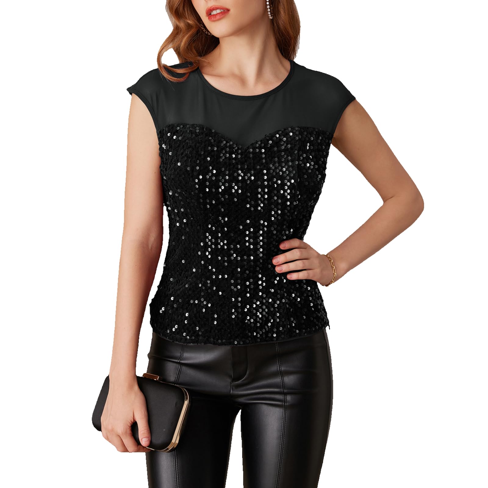 womens glitter blouses