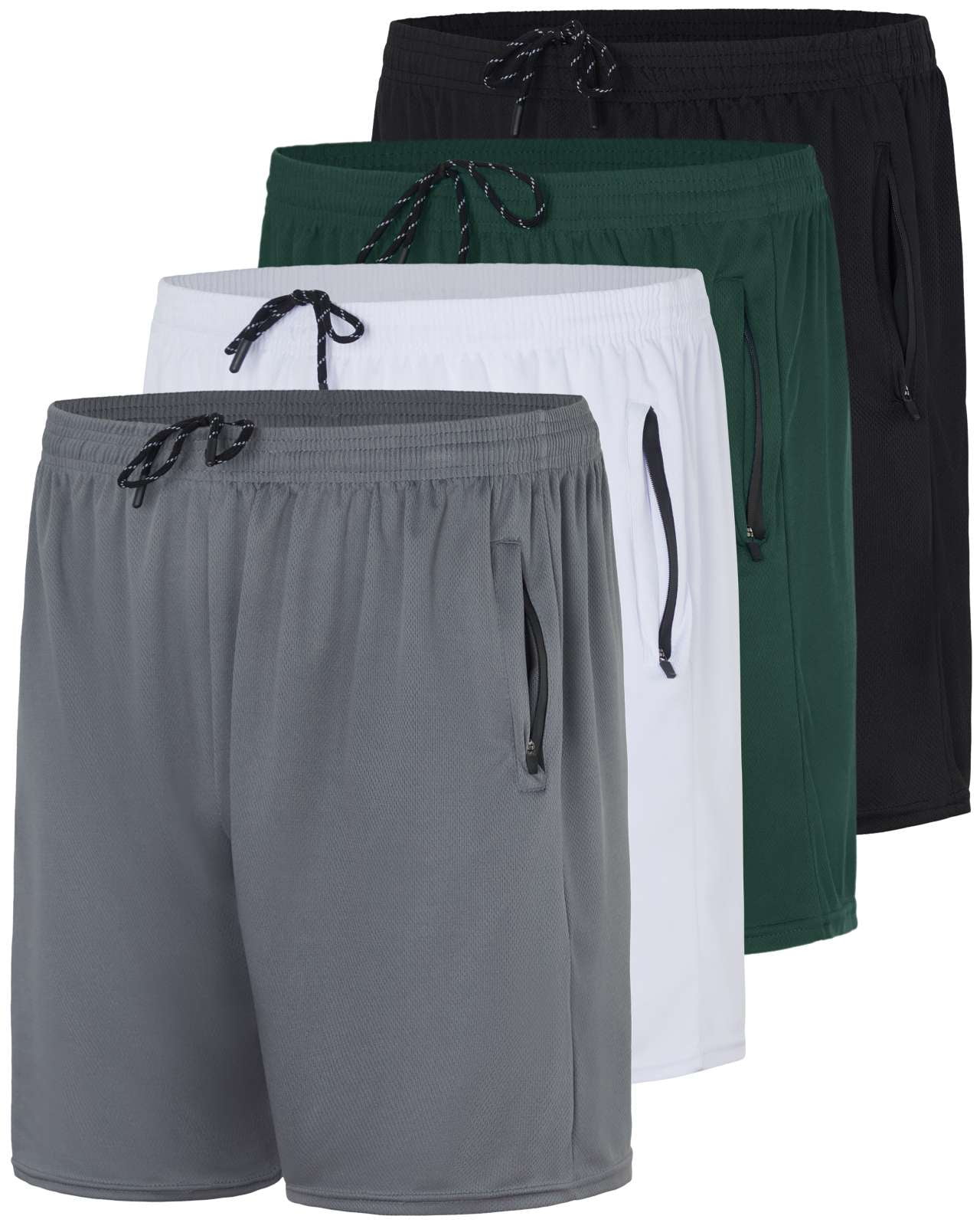 Real Essentials Men's Big & Tall 3-Pack Dry Fit Athletic Shorts (3X-5X) - Moisture Wicking Performance Shorts - View #2