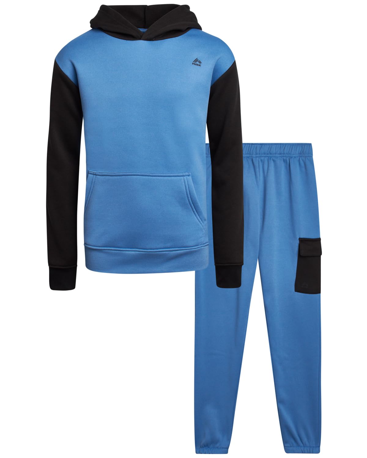 MKOSPLRT Kids Sweatsuits 2 Piece Set 2-14Y Boys Girls Color Block Tracksuits Hoodies Sweatshirts Baggy Cinch Bottom Jogger Sweatpants With Pocket