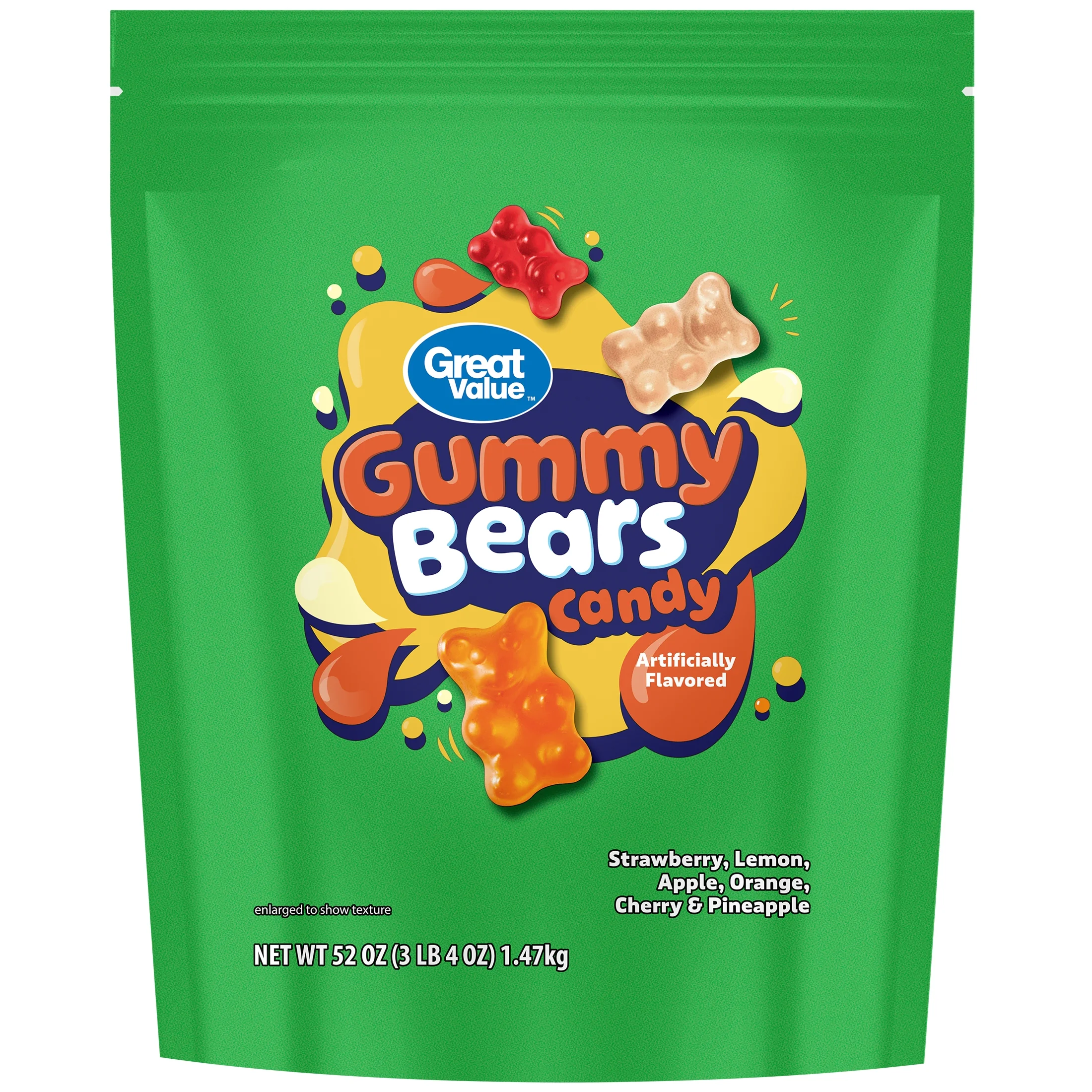 Great Value - Brandclub - Great Value Gummy Bears Chewy Candy, 9