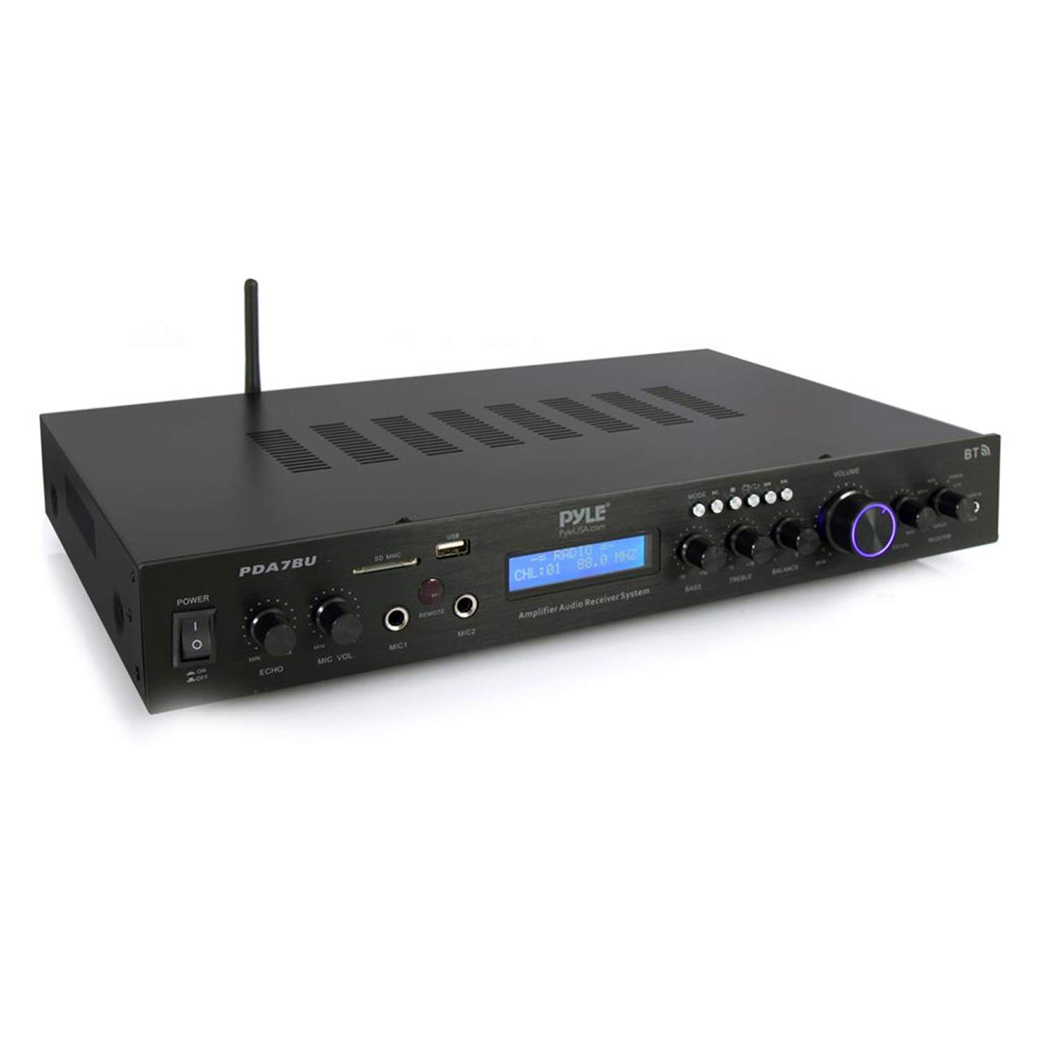 X100 Bluetooth Stereo Receiver Amplifier - 50W X 2 RMS, CNC Metal Body, With LED Display, Remote, For Home, Cafe, Restaurant