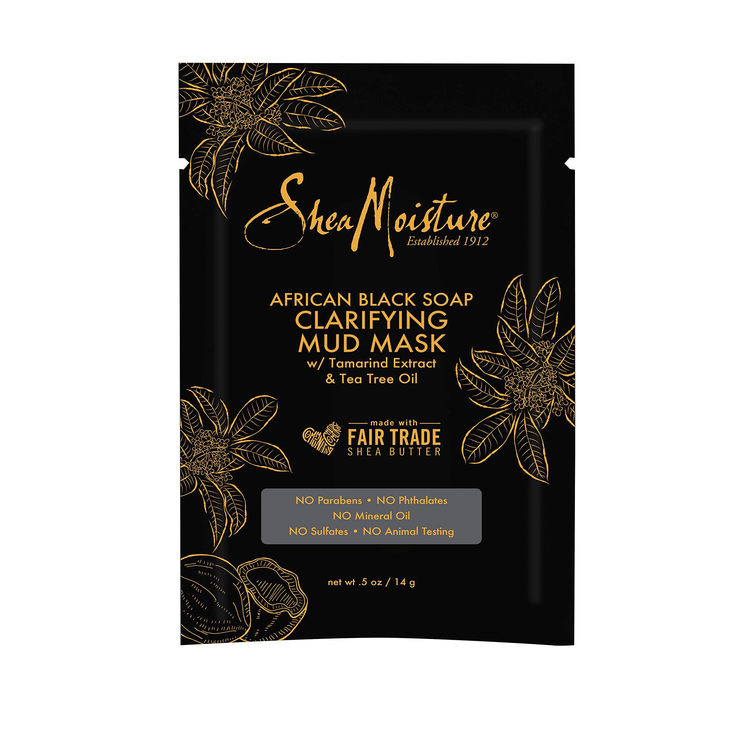 Shea Moisture African Black Soap Beruhigende Körpermaske – 340 Ml, Mit Teebaumöl, Für Unreine Haut