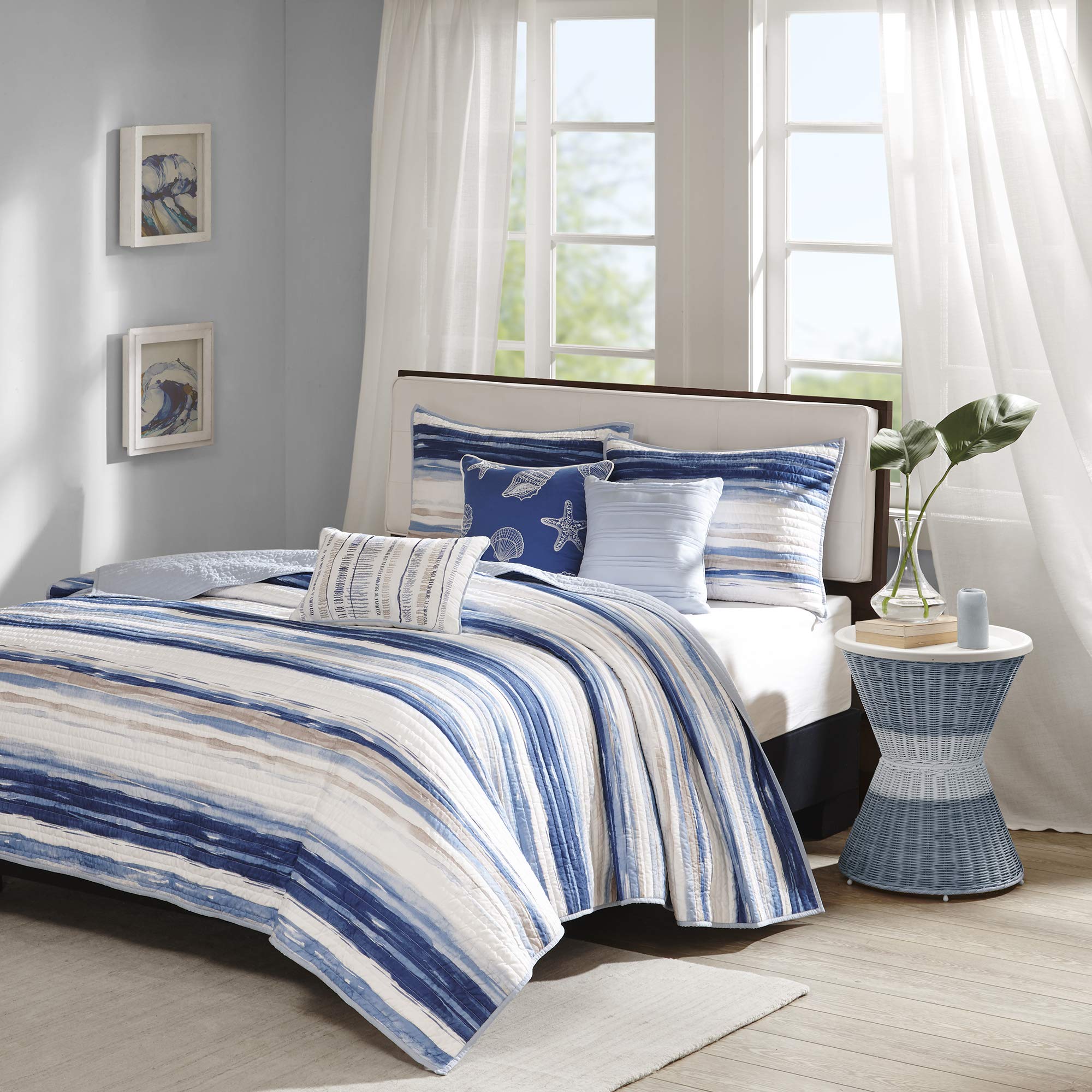 送料無料Madison Park Luna Quilt Modern Classic Design All Season, Breathable Coverlet Lightweight Bedding Set, Matching Shams, Decorative Pill並行輸入 : Madison Park Luna Quilt Modern Classic Design All