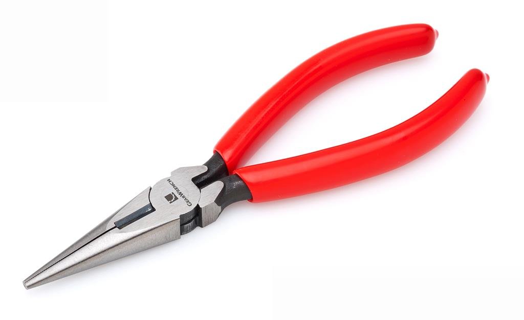 GEARWRENCH 6-Inch Long Nose Pliers With Dipped Handle – PITBULL Series Alloy Steel Pliers, Model 82176-06