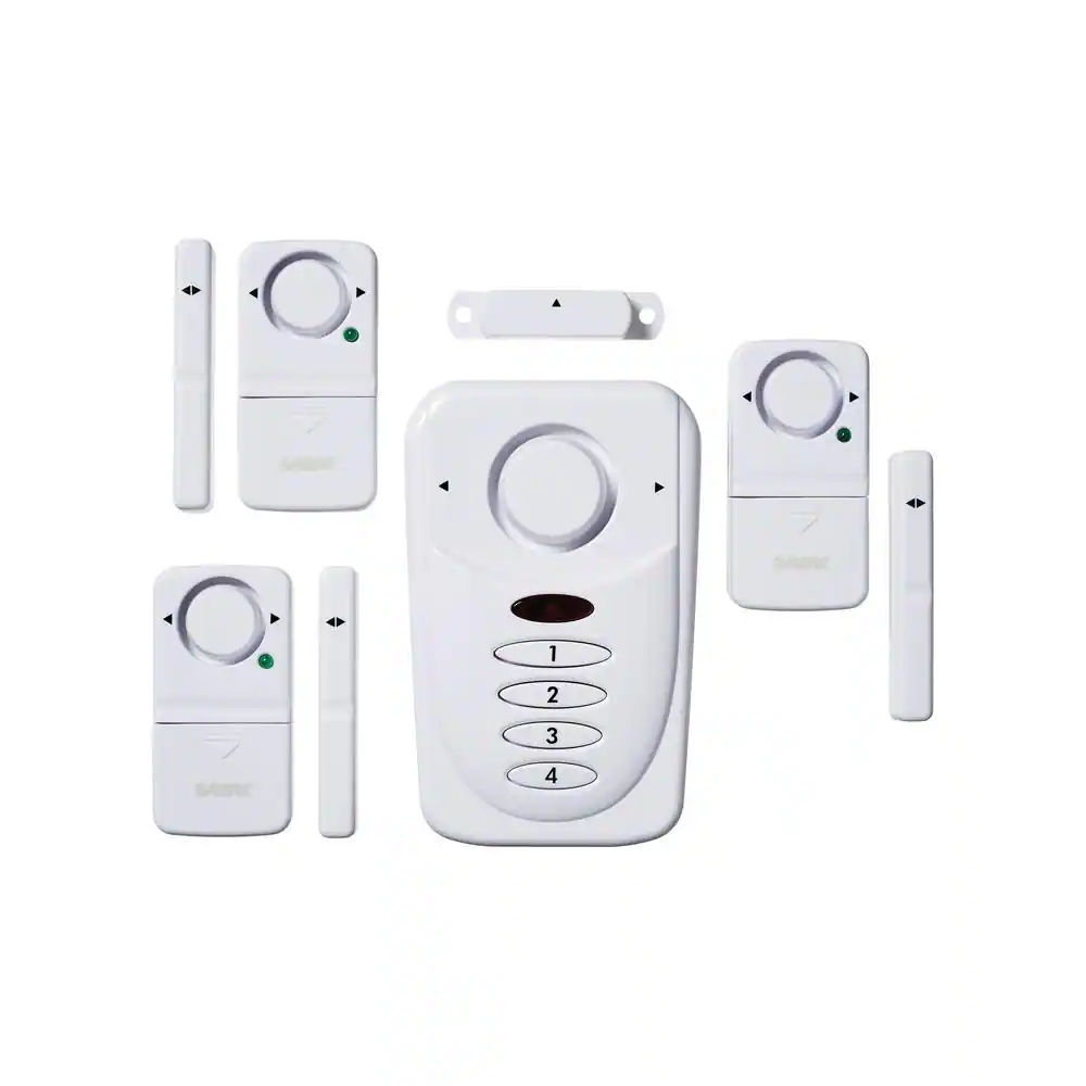 SABRE Glass Vibration Alarm – Wireless Window/Door Alarm With 115dB Siren, 2 Sensitivity Modes