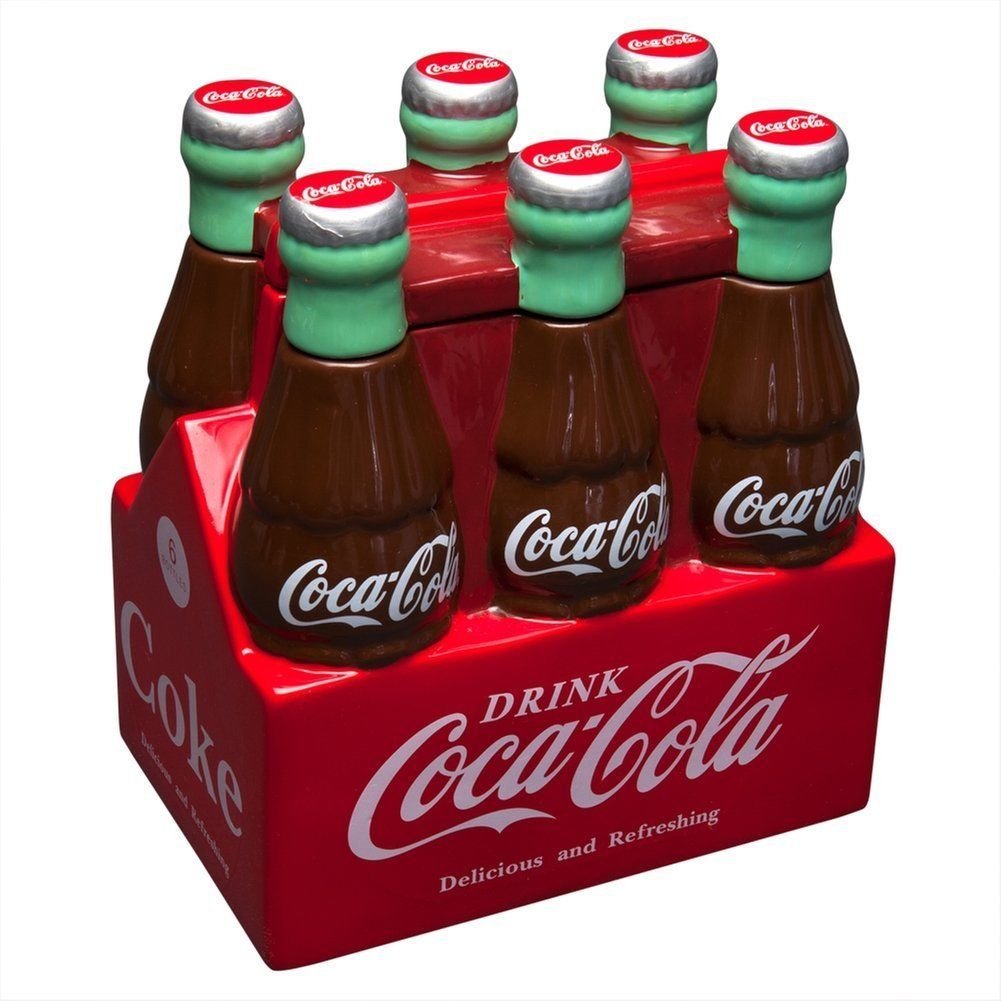 Coca-Cola - Brandclub - Ceramic Coca-Cola Cookie Jar Six Pack of