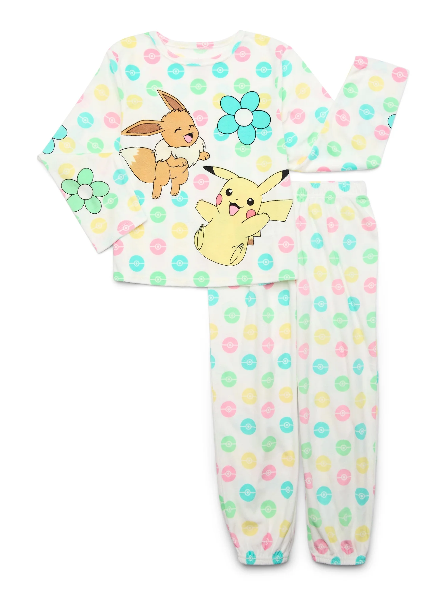 Eevee PokÃ©mon Pjs Girls Pajamas Size Pokemon Pajamas For Kids