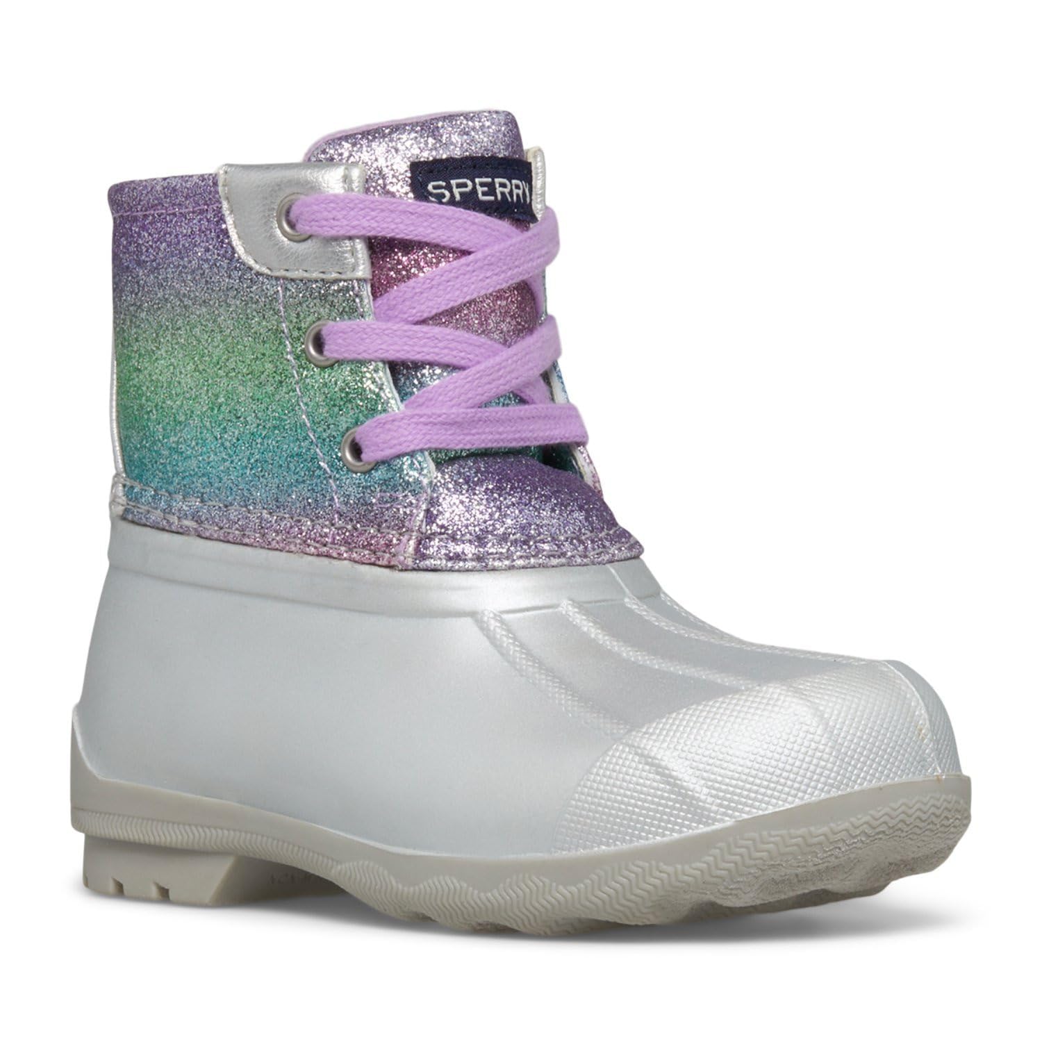 sperry duck boots gray and pink