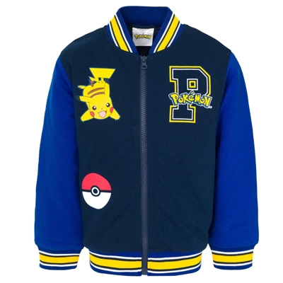 Pokemon - Brandclub - Boys' Pokémon Varsity Jacket - Blue L