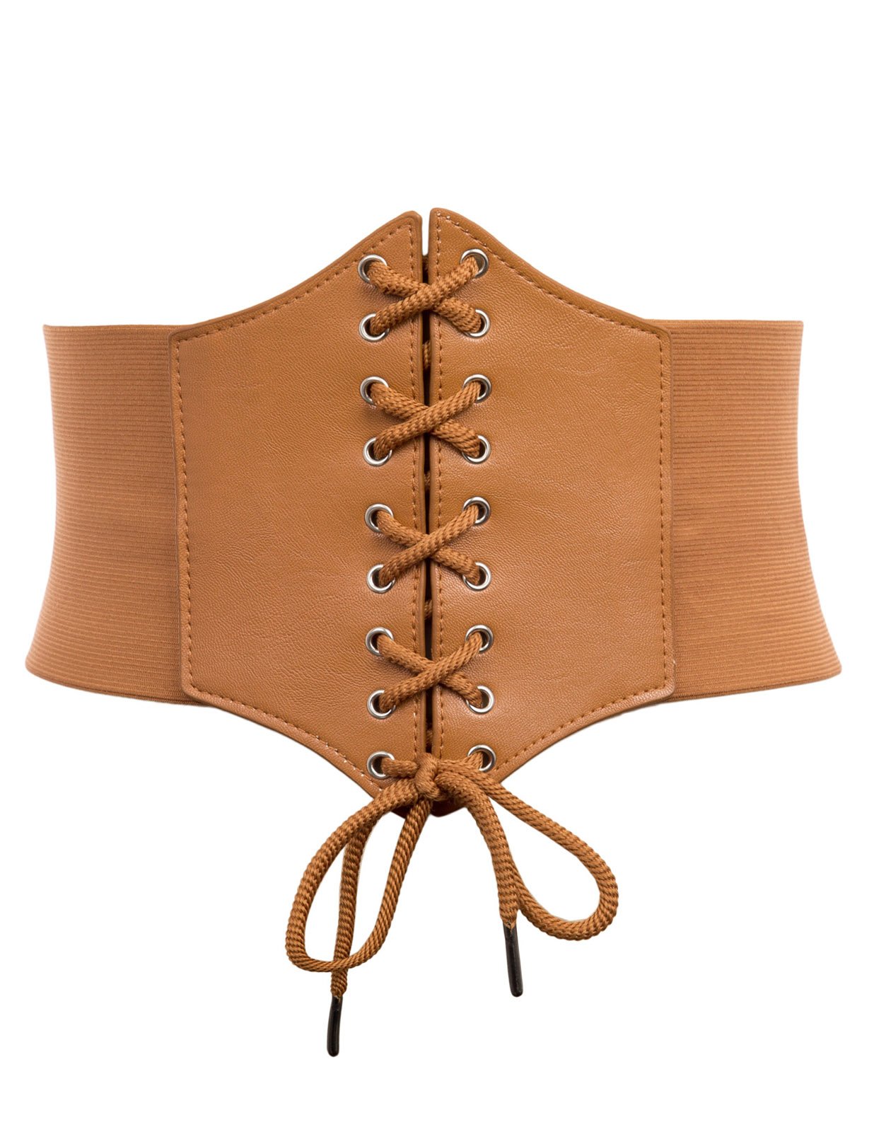 GRACE KARIN PU Leather Belt Rivets Wide Waist Stretch Waistband Steampunk Corset Womens Belt GRACE KARIN Women main image 4
