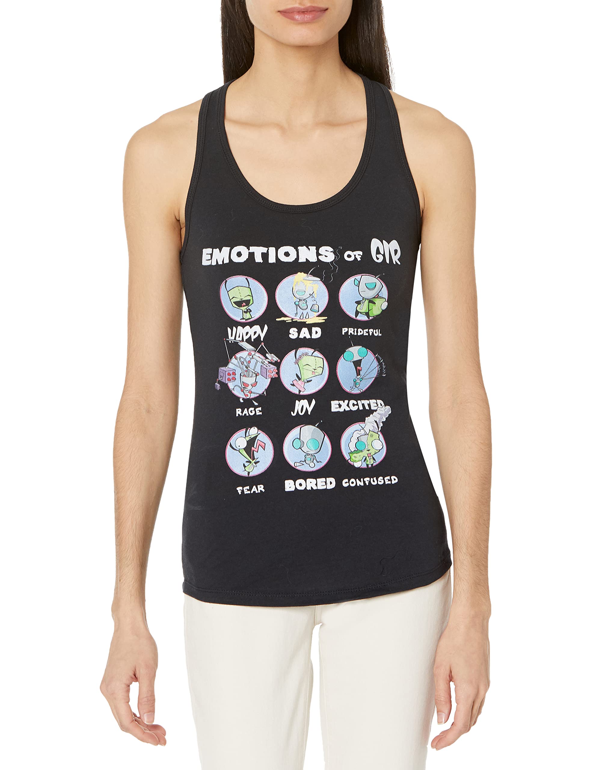 Nickelodeon SpongeBob SquarePants Women's Racerback Tank Top - Junior's Sleeveless Scoop Neck Shirt