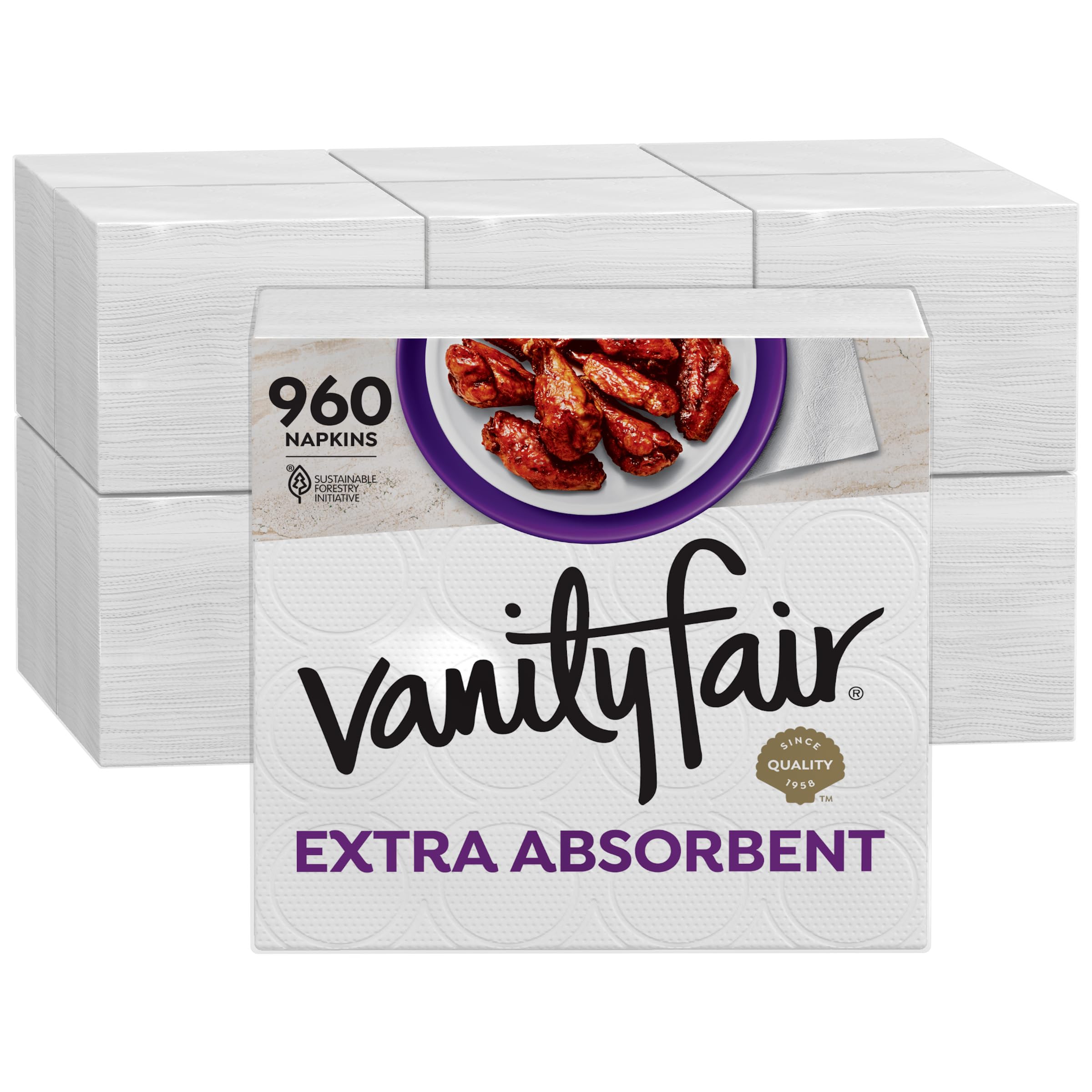 Vanity Fair Impressions Servietten – 3-lagig & Stoffähnlich Für Festliche Tische