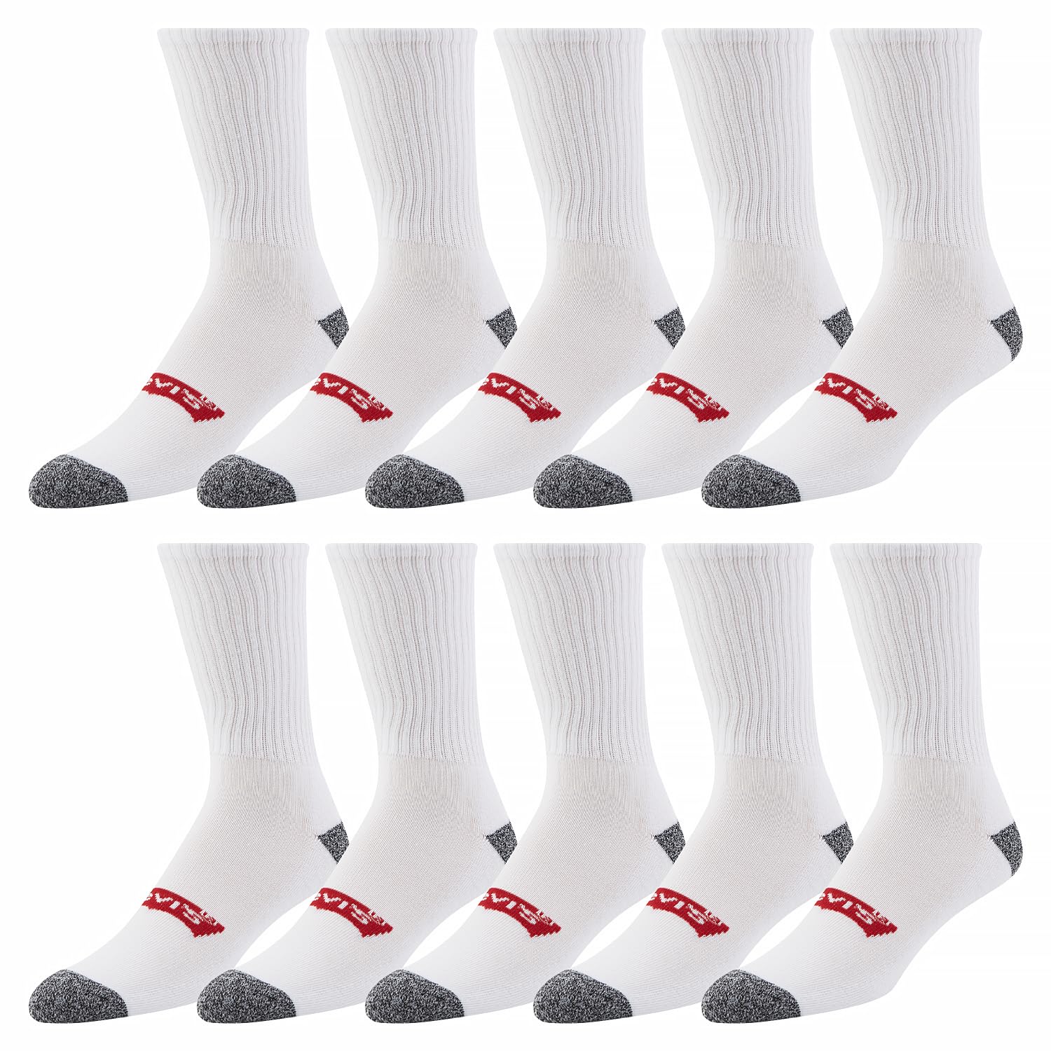 Men's White Athletic Socks - Low Cut Ankle Socks, 3-12 Pairs, Sizes 9-11/10-13