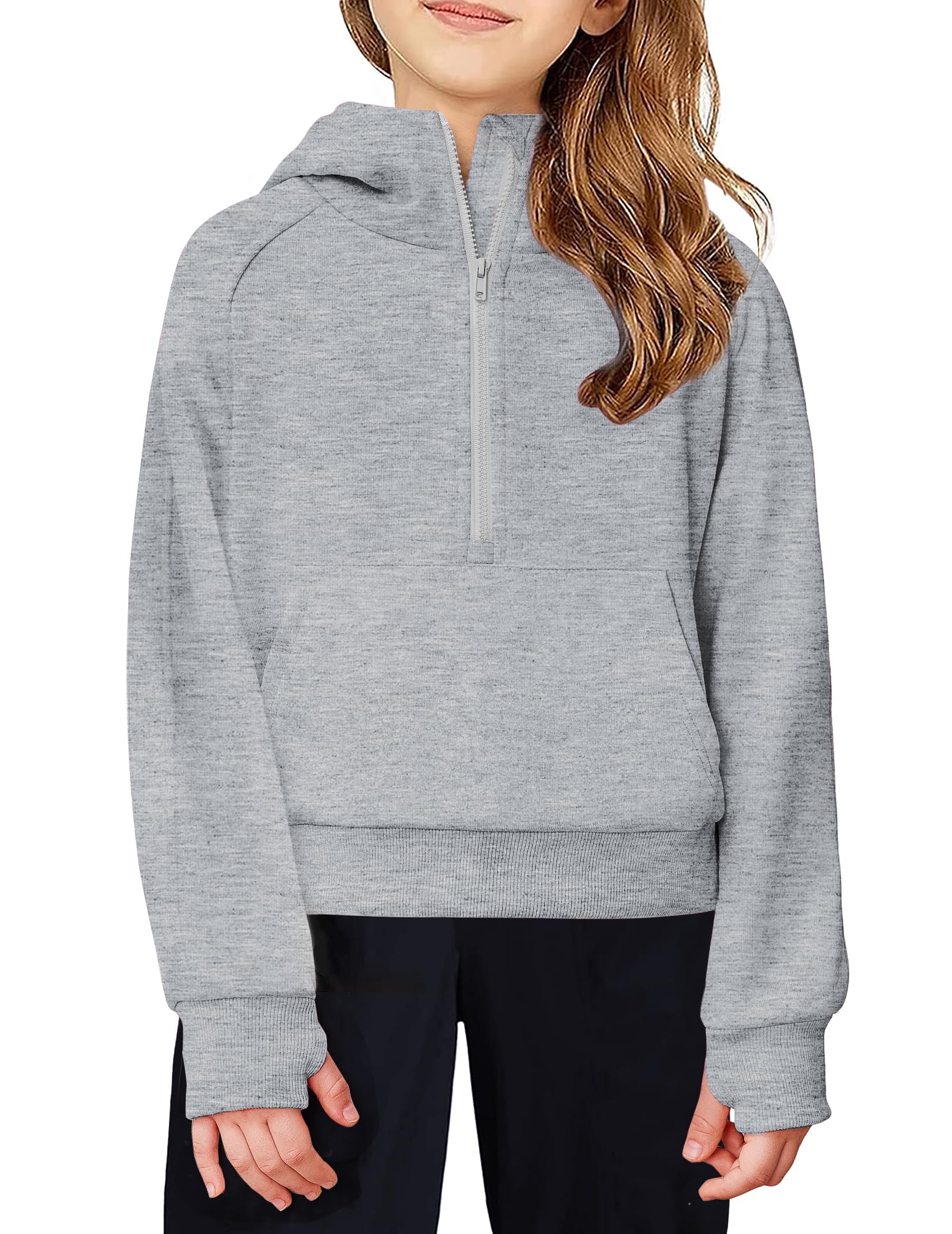 Sweat à Capuche En Polaire Pour Fille 6-15 Ans - Coupe Oversize Douce, Chaude, Avec Poche Kangourou