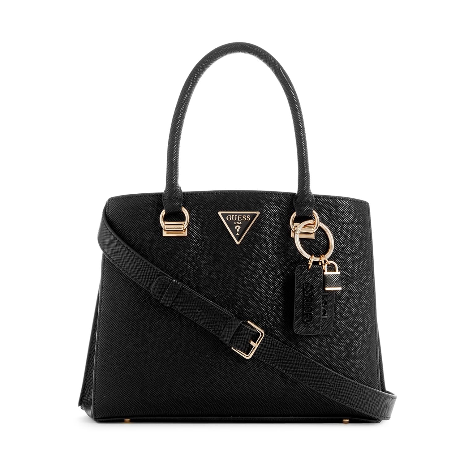 GUESS Damen Kuba Small Satchel Umhängetasche – Aus PU, Mit Verstellbarem Gurt, 27,9x5,7x19,7 Cm