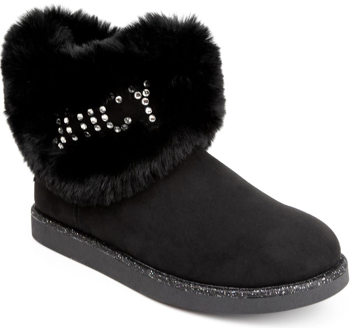 BlackTwig Women's Faux Suede Winter Snow Boots - Mid-Calf Slip-On With Faux Fur Lining - View #13