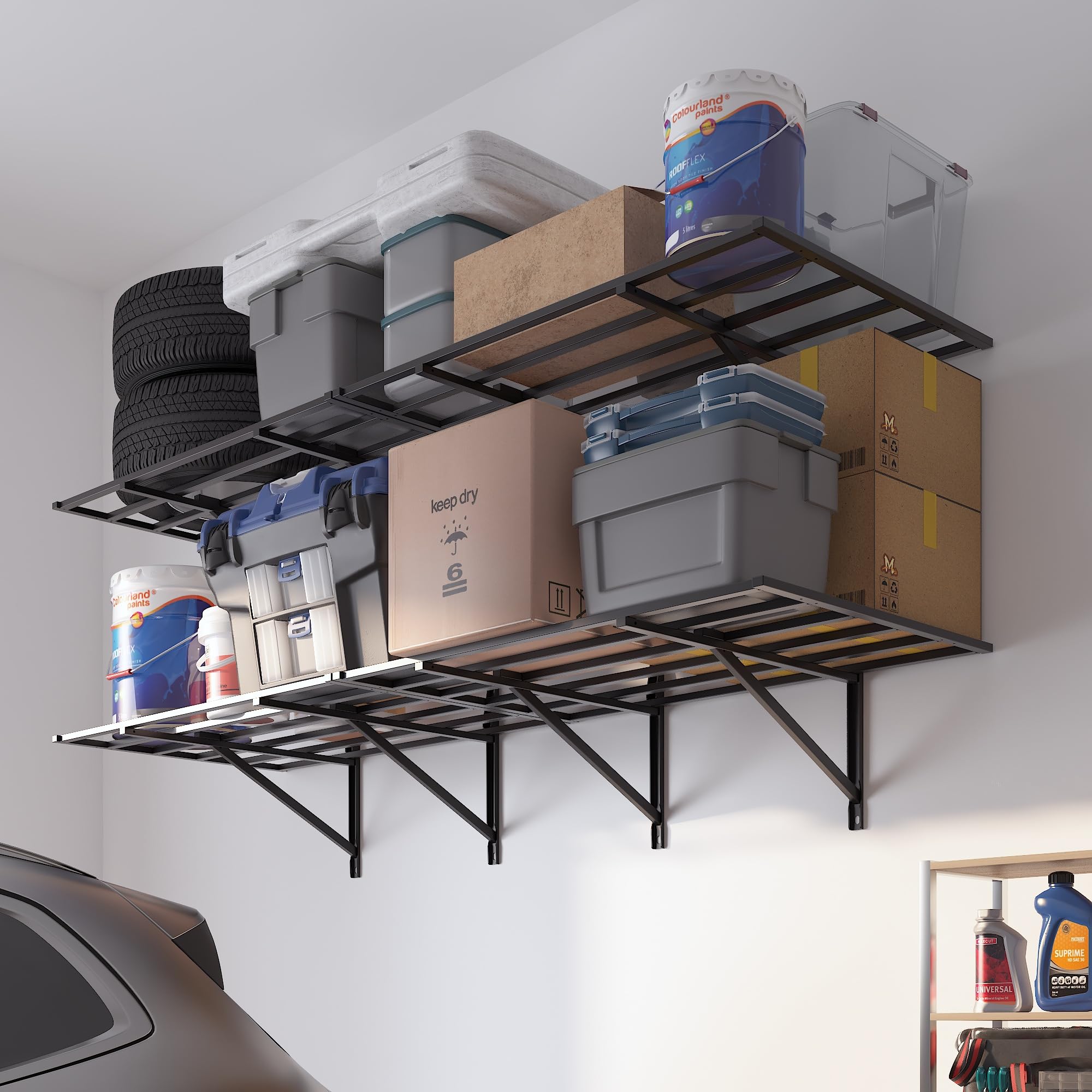 Fleximounts - Brandclub - FLEXIMOUNTS Garage Shelving, Storage Racks and  Shelving, Basement Storage Shelves, Garage Storage Shelves, 5-Tier Metal  Shelf, 48\, image size:2000x2000