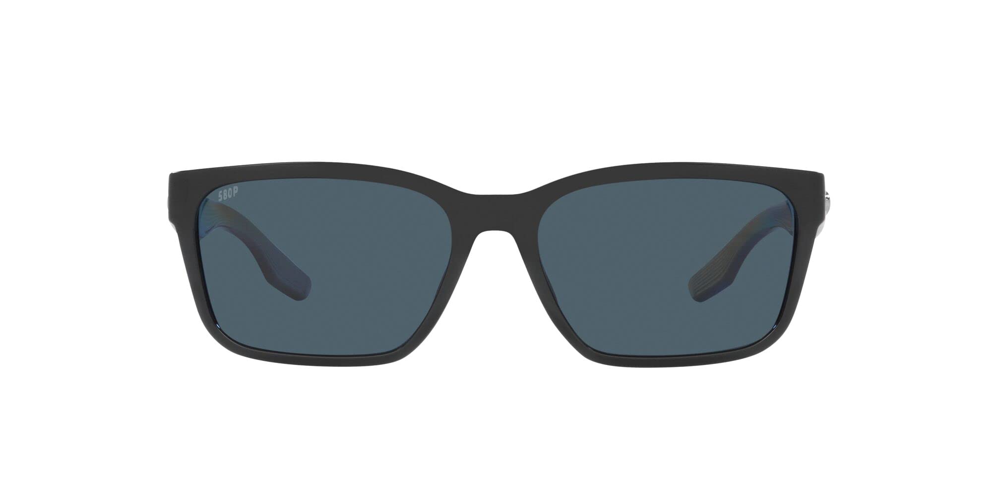 NEW COSTA DEL MAR women\'s panga square frame sunglasses in shiny black crystal f Costa Panga L (56-20) with Rose Gradient lenses and Black  main image 4