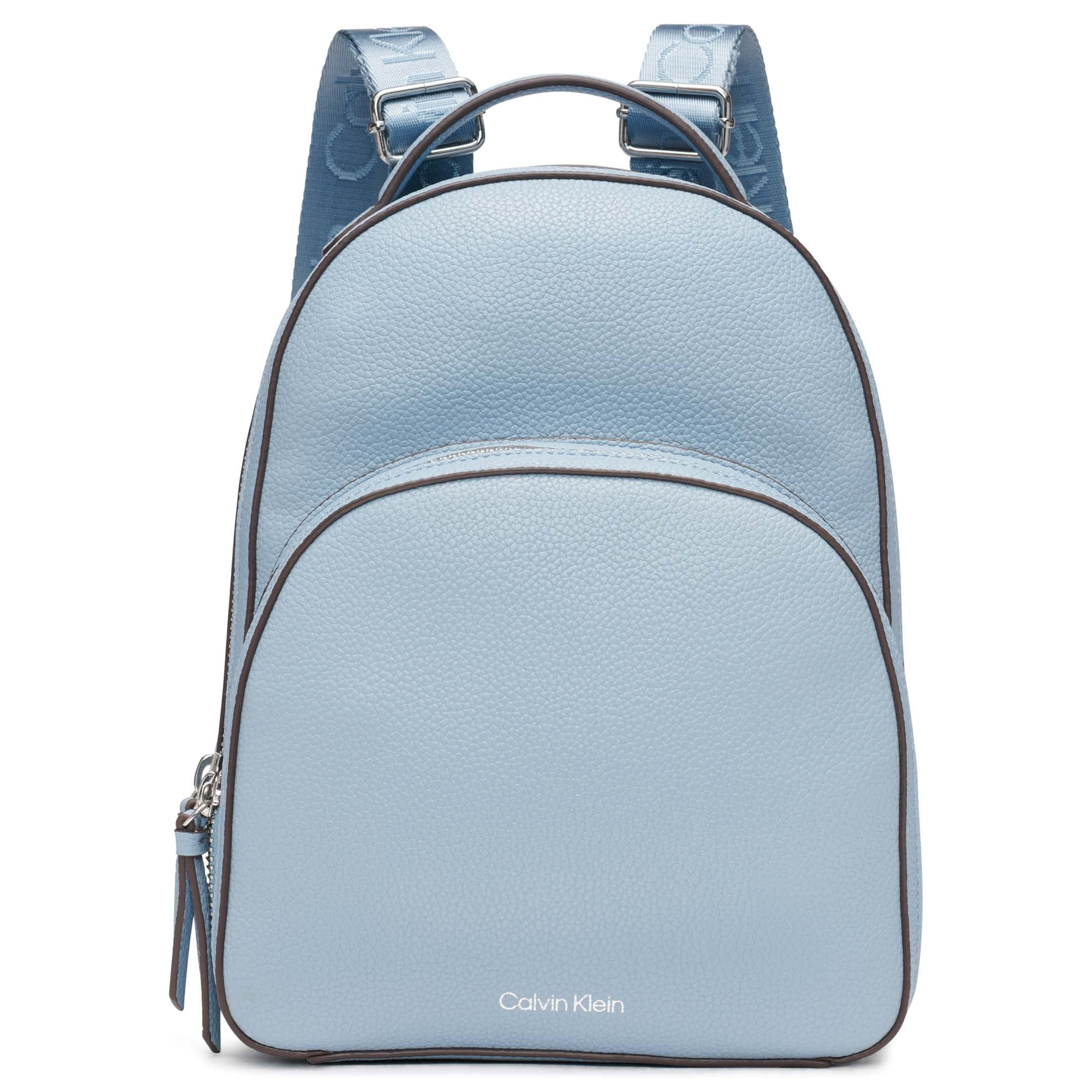 Calvin Klein Estelle Backpack H2GKTKR2-NAN - 11.5” x 8.5” x 5” Calvin Klein Patent Leather Sherpa Backpack Taupe main image 2