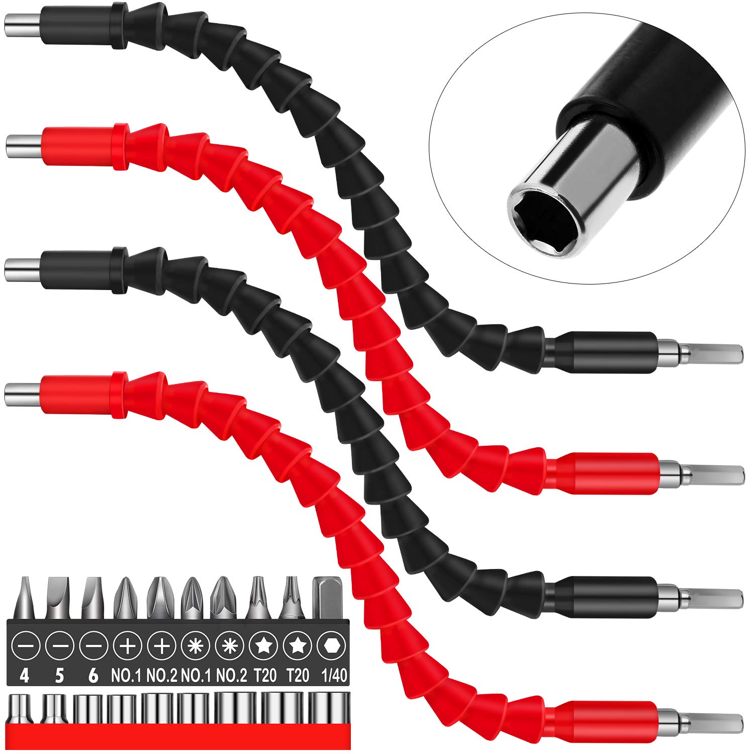 Flexible Drill Bit Extension Set - 4 Pieces, 11.6 UK | Ubuy
