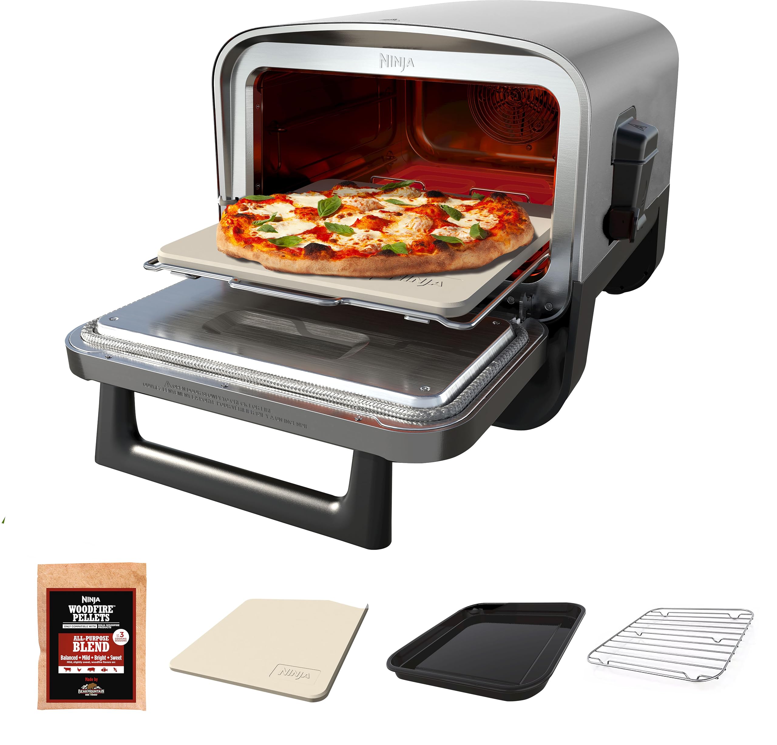 Ninja - Brandclub - Ninja Woodfire Outdoor Pizza Oven, 8-in-1