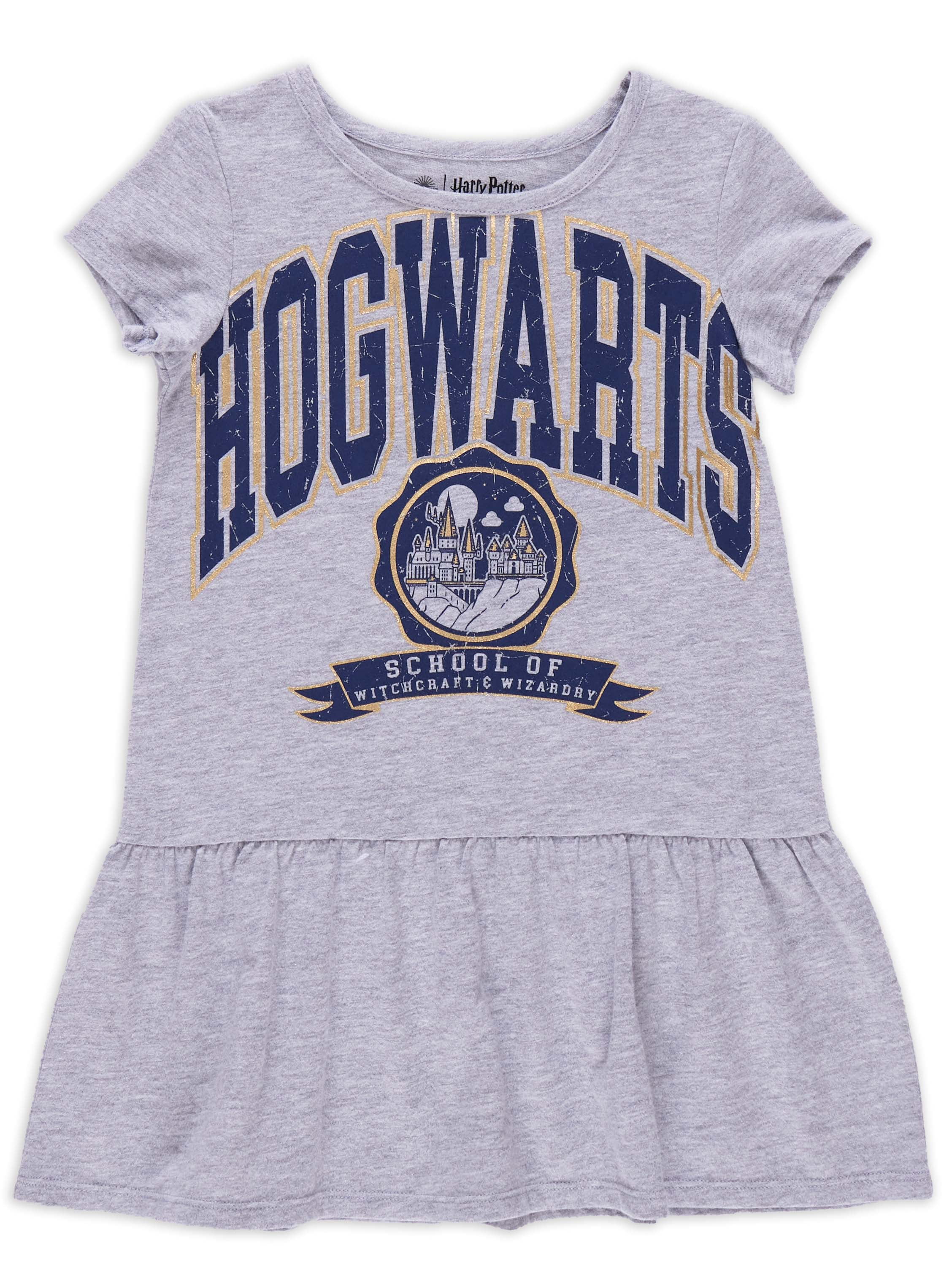 Harry Potter - Brandclub - Harry Potter Toddler Girl Short Sleeve Drop  Waist Dress, Sizes 12M-5T