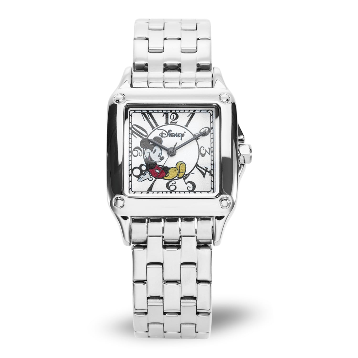Mickey Mouse Squared Silver Bezeled Watch Disney Mickey Mouse Women main image 3
