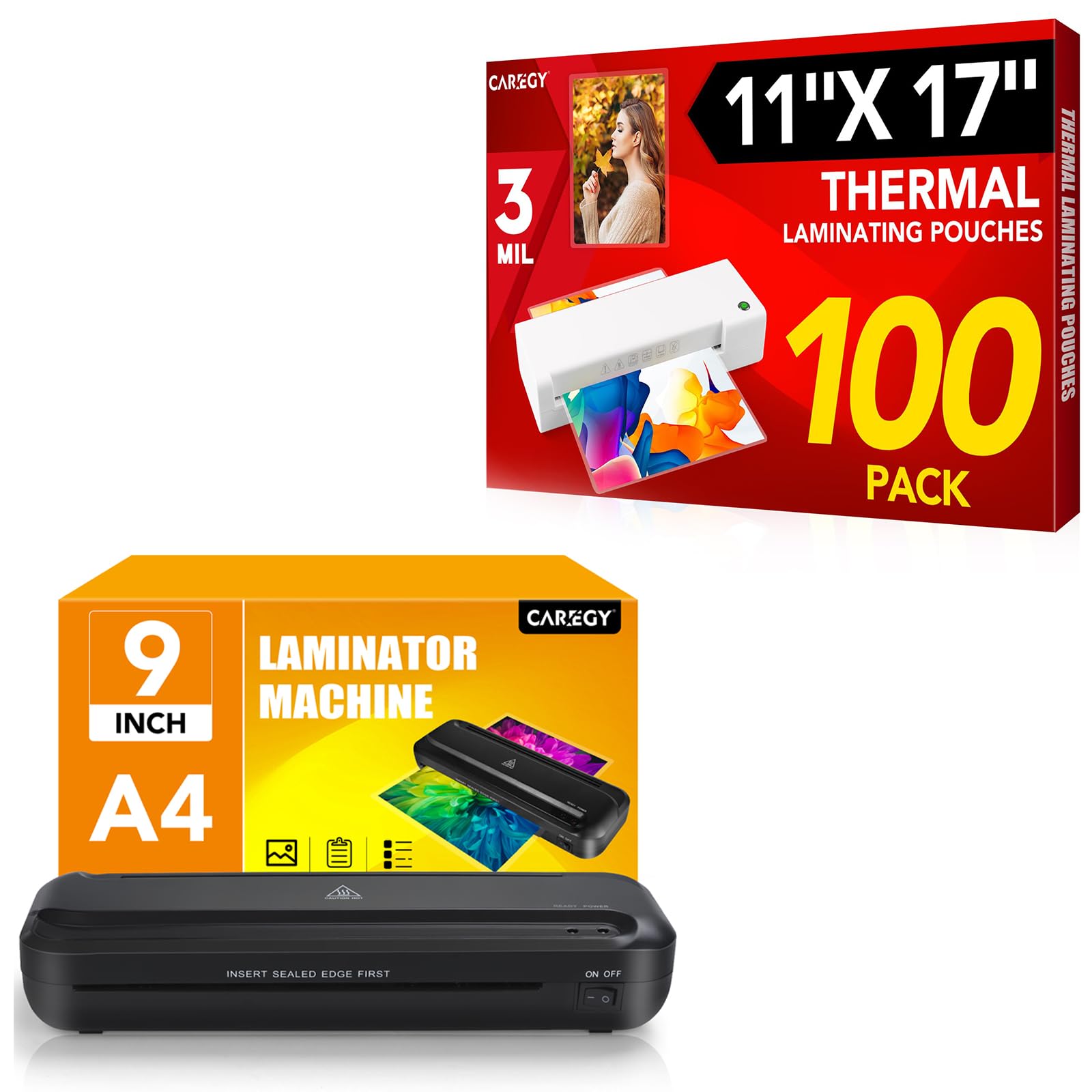 HERKKA 100 Pack Laminating Sheets, Holds 8.5 X 11 Inch Sheets, 5Mil Clear Thermal Laminating Pouches 9 X 11.5 Inch Lamination Sheet Paper For Laminator, Round Corner Letter Size