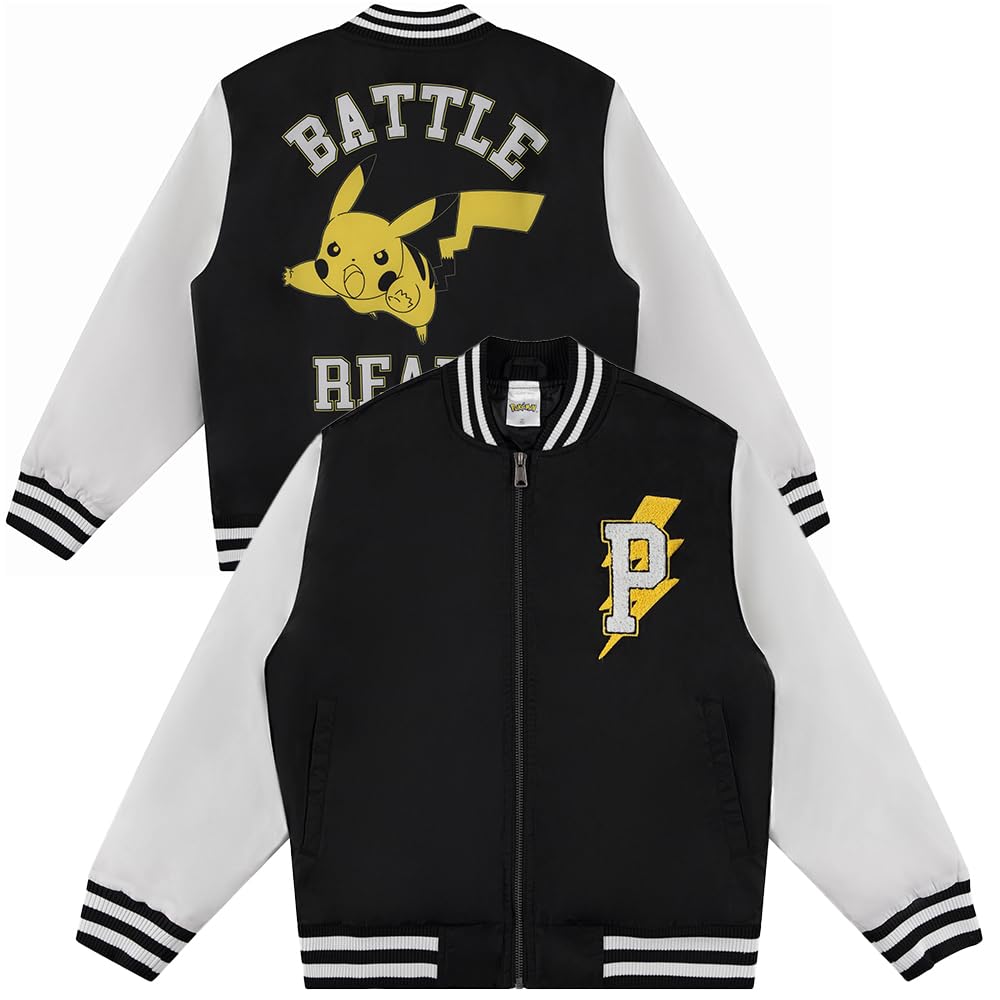Pokemon - Brandclub - Boys' Pokémon Varsity Jacket - Blue