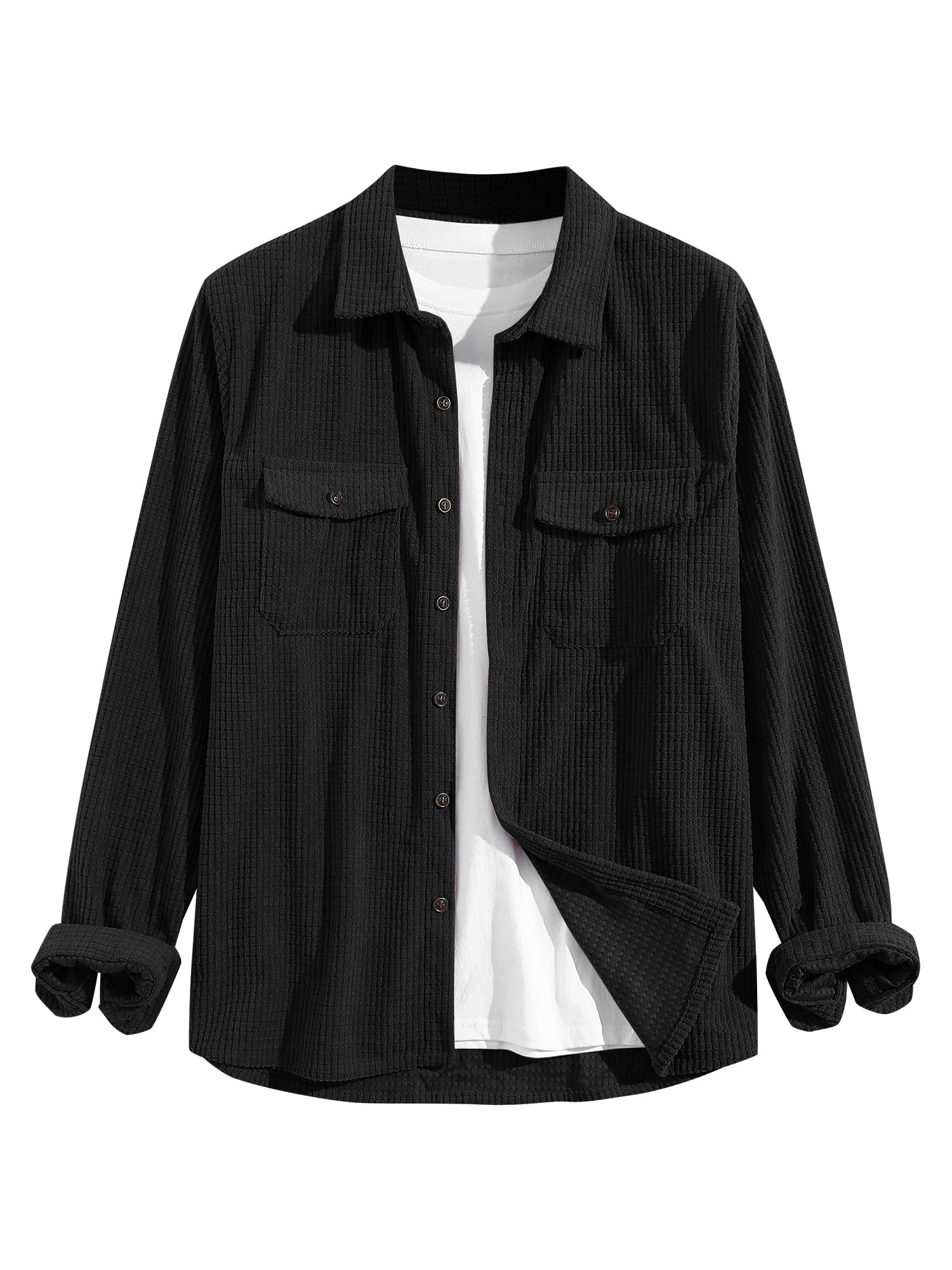 ZAFUL - Brandclub - ZAFUL Mens Plaid Shirt,Long Sleeves